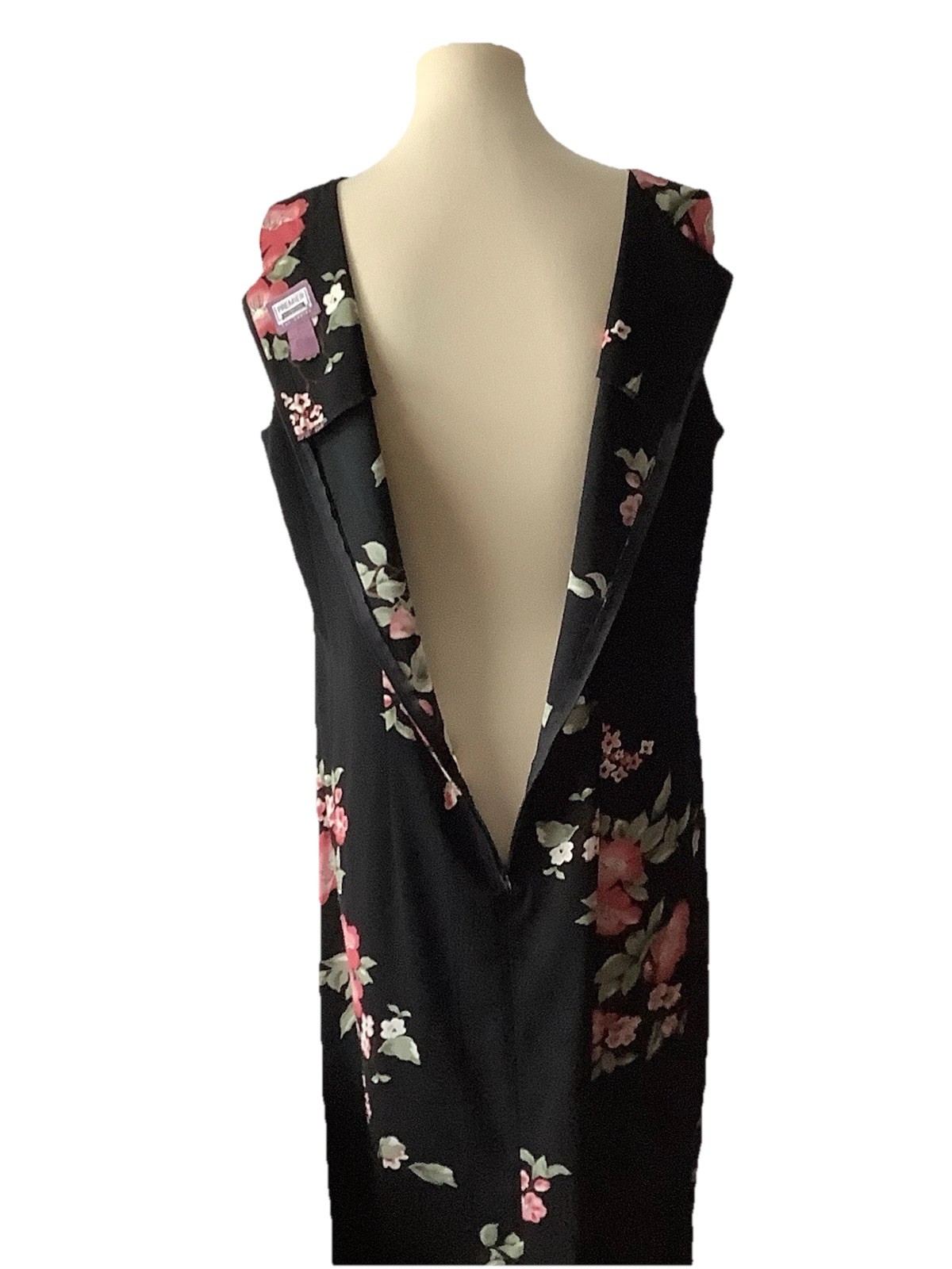 Premier International Dress (L) Midi Sleeveless Side Slits, Colorful Easycare