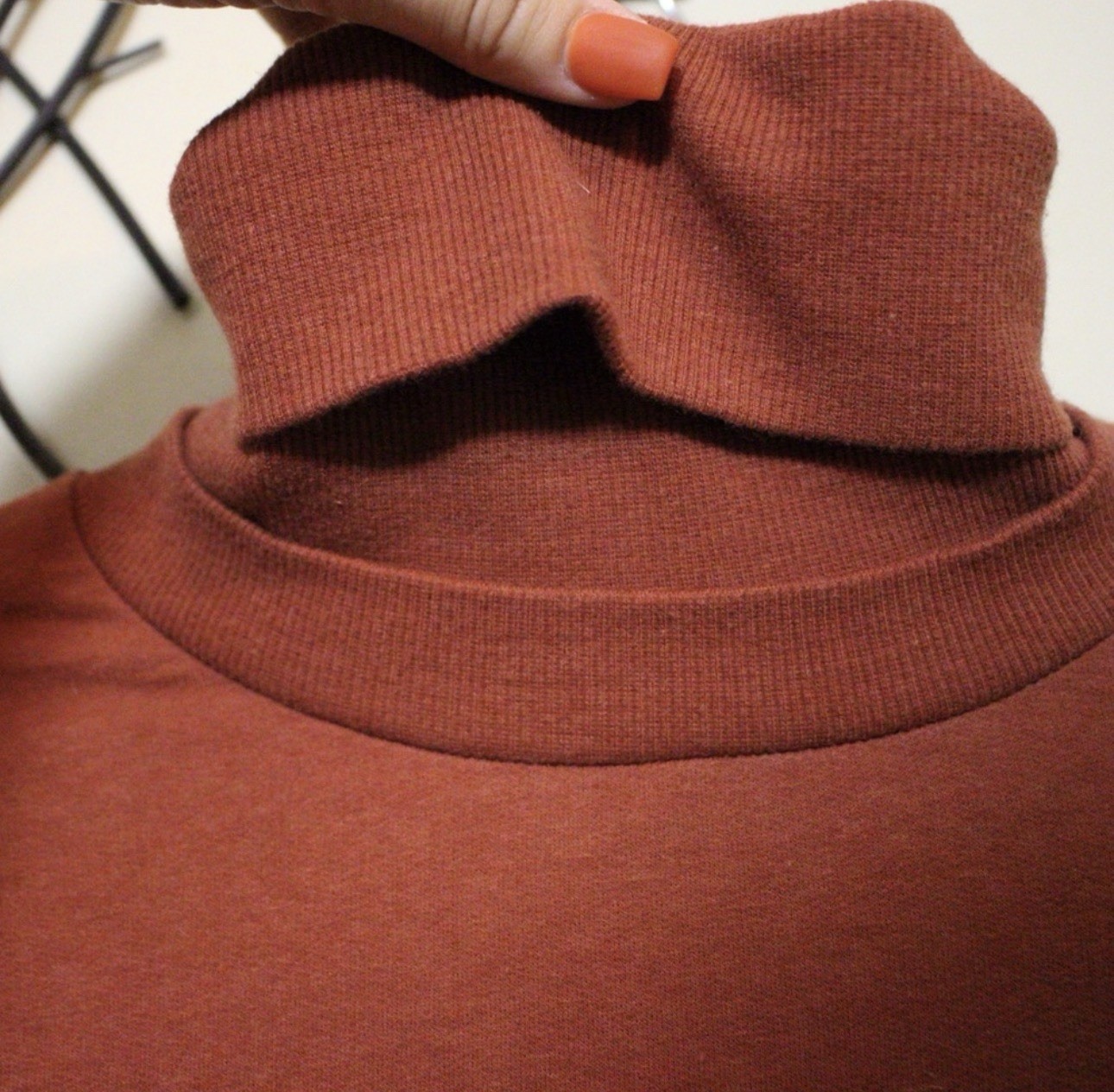 Young Fabulous & Broke Rust Turtleneck Sweater Dress Long Sleeve Short S