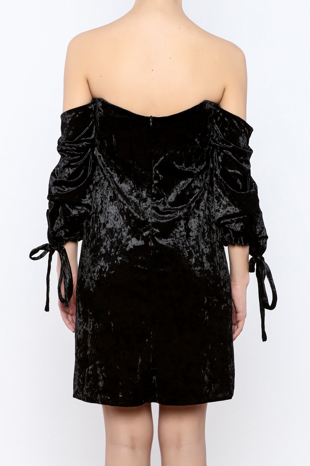 Alpha & Omega Off The Shoulder Crushed Velvet Bustier Dress SZ S NEW