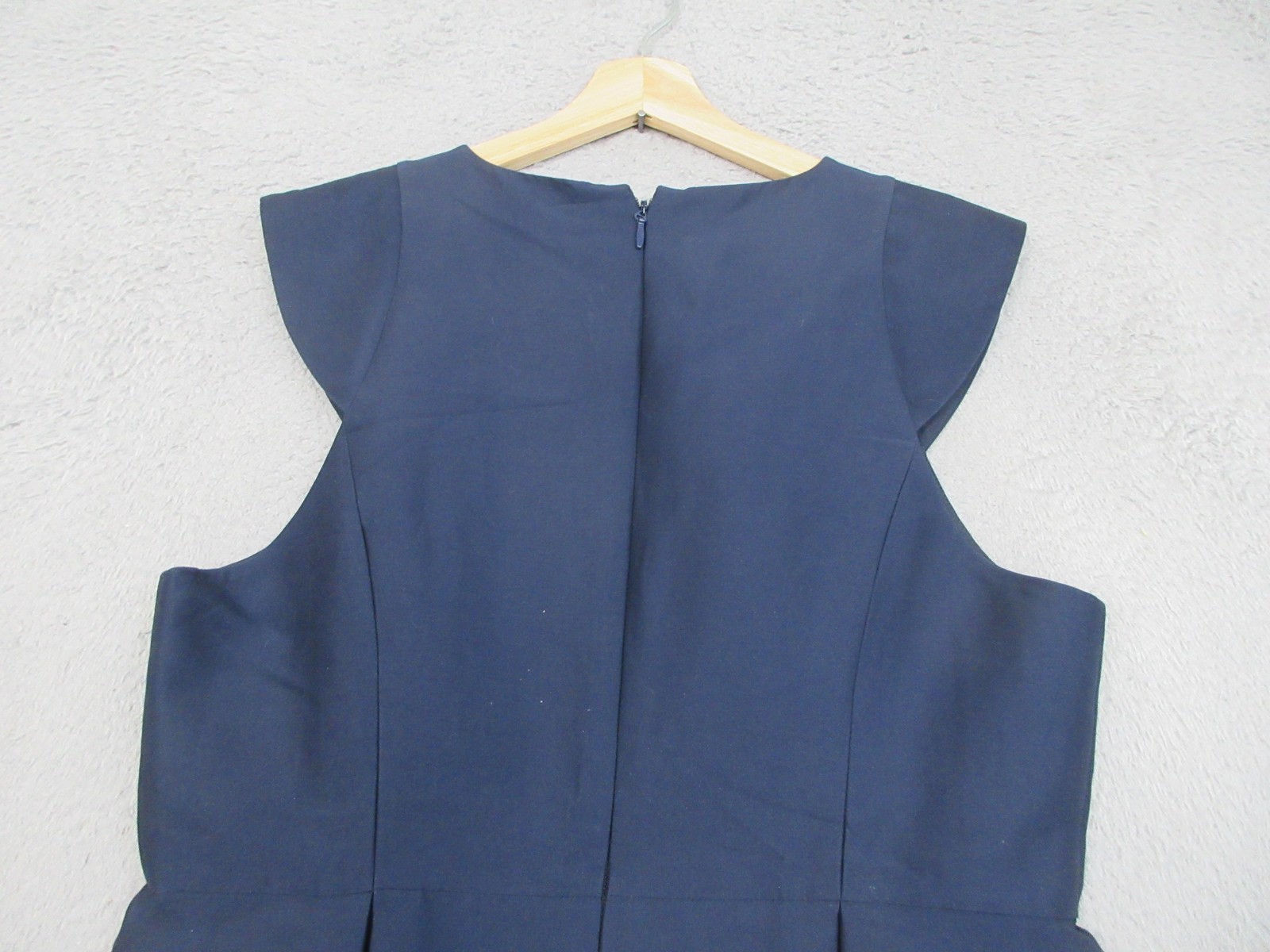 Halston Heritage Dress Womens 14 Blue Black Colorblock Fit & Flare Midi Evening