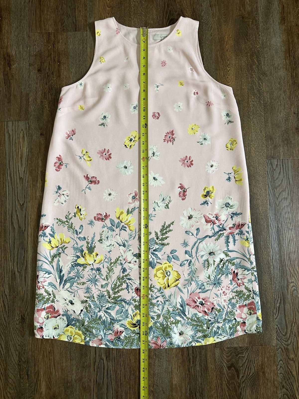 LOFT NWT Floral Shift Dress Pink Size 14 Sleeveless Lined MSRP $89.50