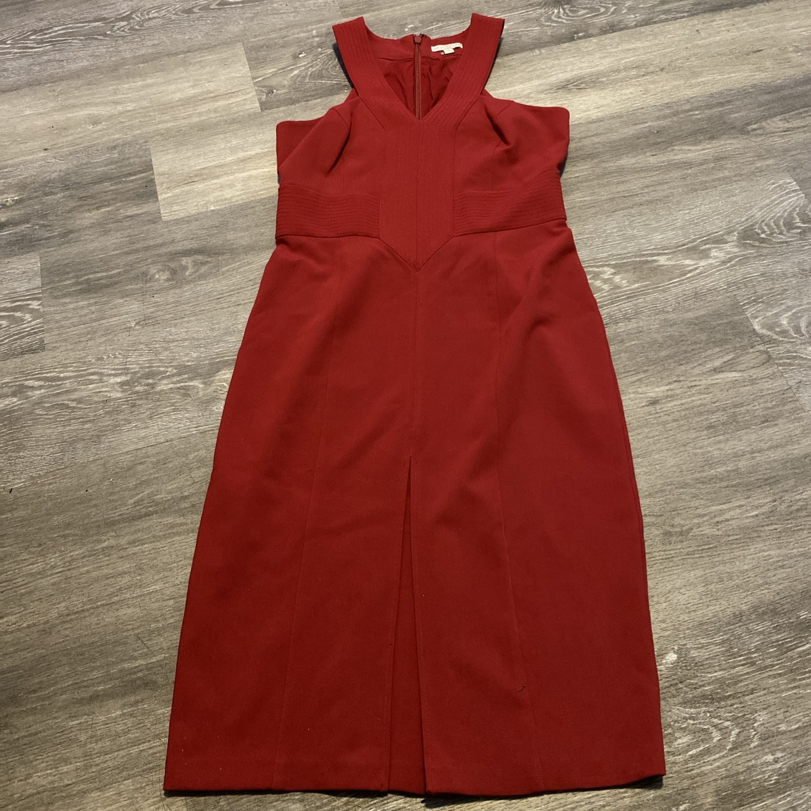 ***NWT***EVA MENDES FOR NEW YORK & COMPANY “MARISOL” MIDI RED DRESS SIZE 10