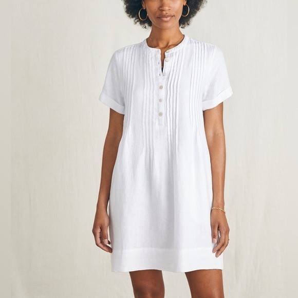 FAHERTY Gemina white Dress, M, Lightweight & Breathable Summer Style