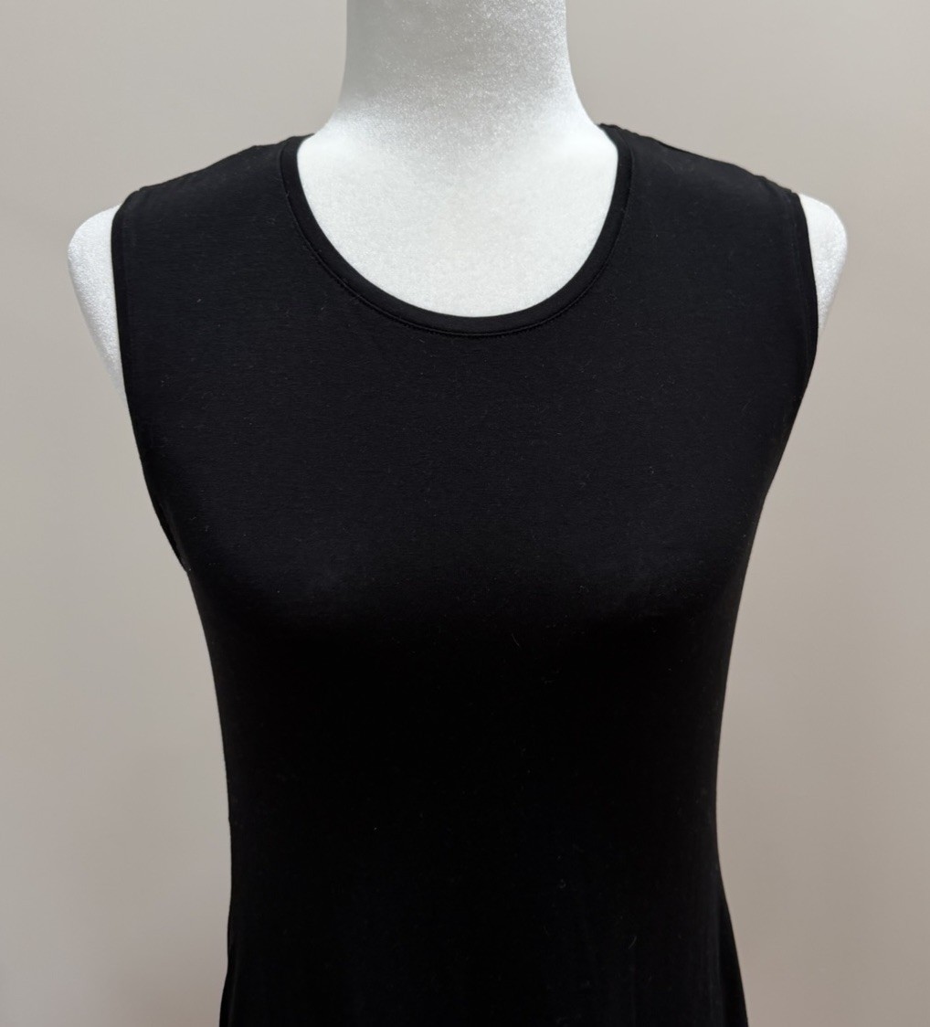 Gudrun Sjoden Black Tencel Lyocell Elastane Sleeveless Dress Sz. M