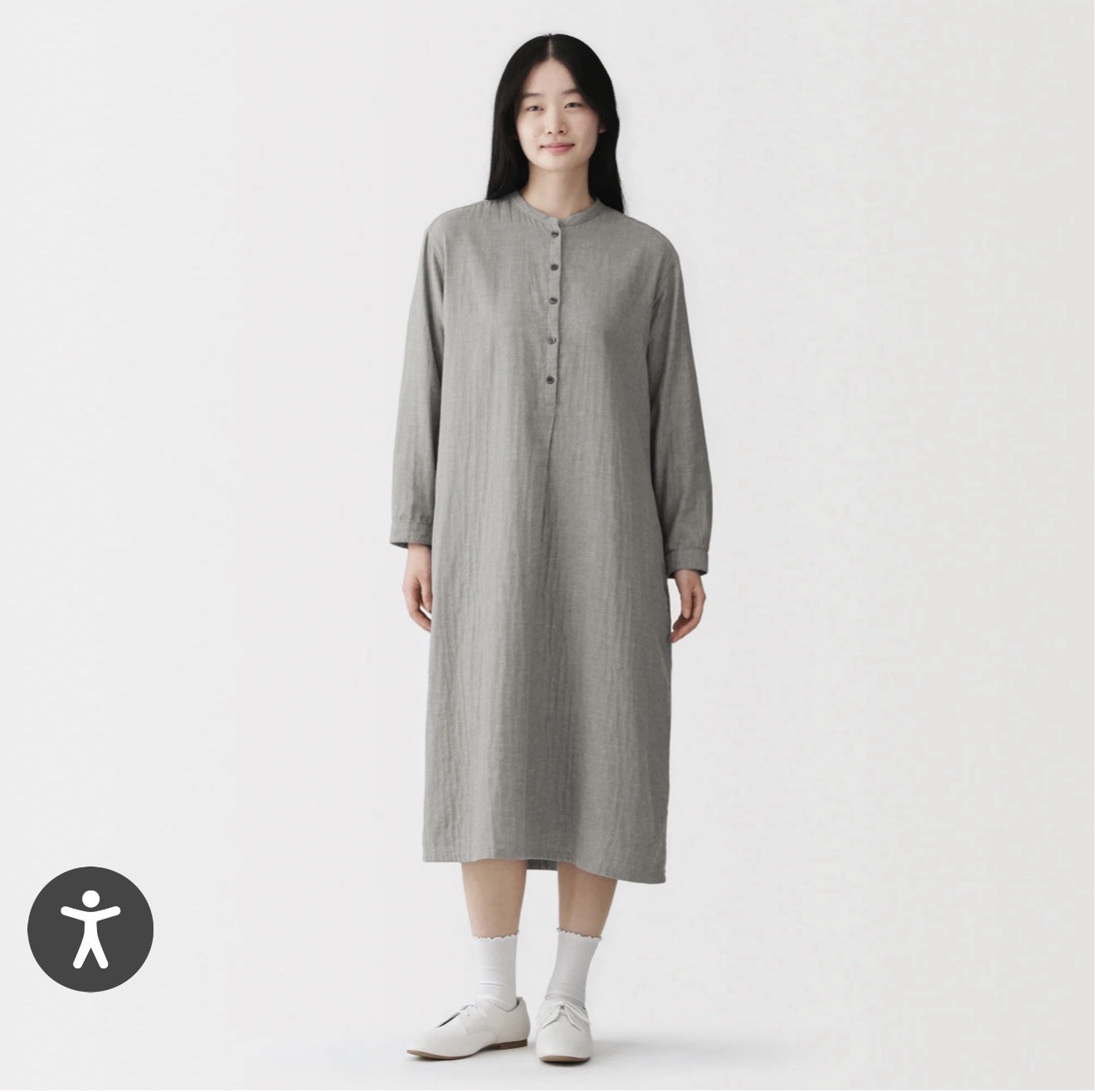 MUJI Kapok Blend Double Gauze Dress