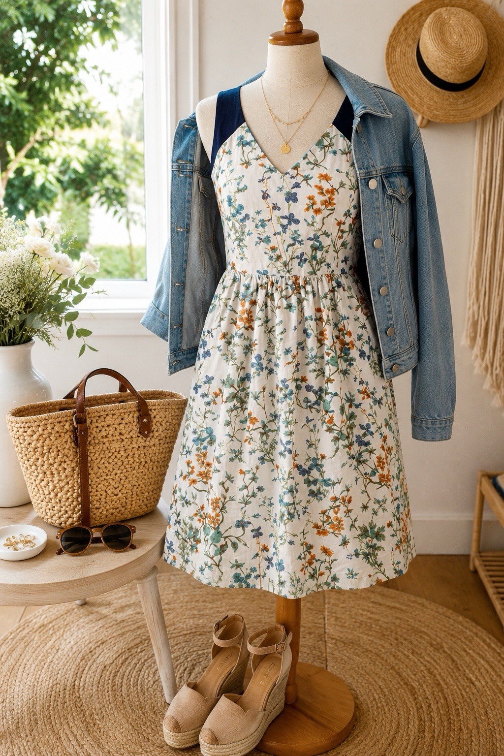 Sugarhill Boutique Floral Tea Dress UK 10 Botanical Print Fit & Flare