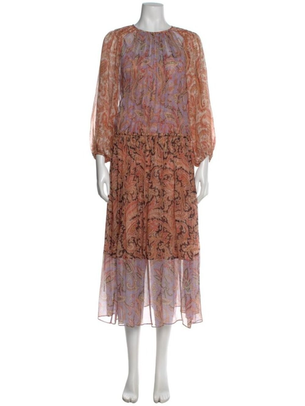 NWOT – Zimmermann Paisley Print Long Dress, Size Petite