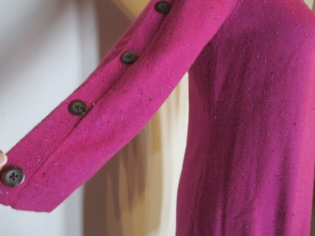 Talbots FAB! Kitty Tweed Round Neck Shift Sweater Dress in Pink S