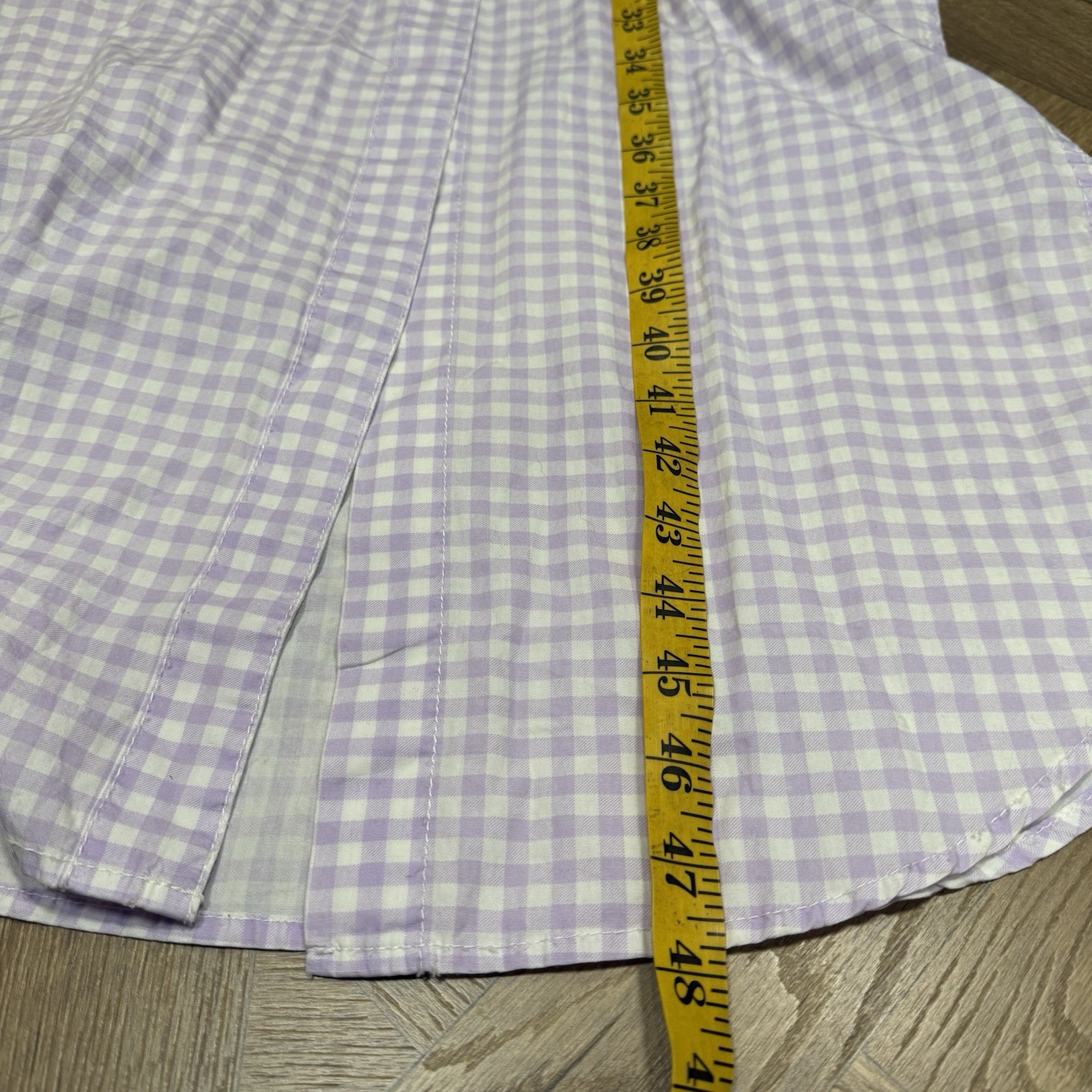 NWT Denimist Cowboy Maxi Dress Gingham Lilac Womens Size XS Western Pearl Snap