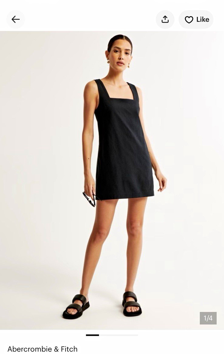 Abercrombie and Fitch Linen Blend Mini Dress Size XS