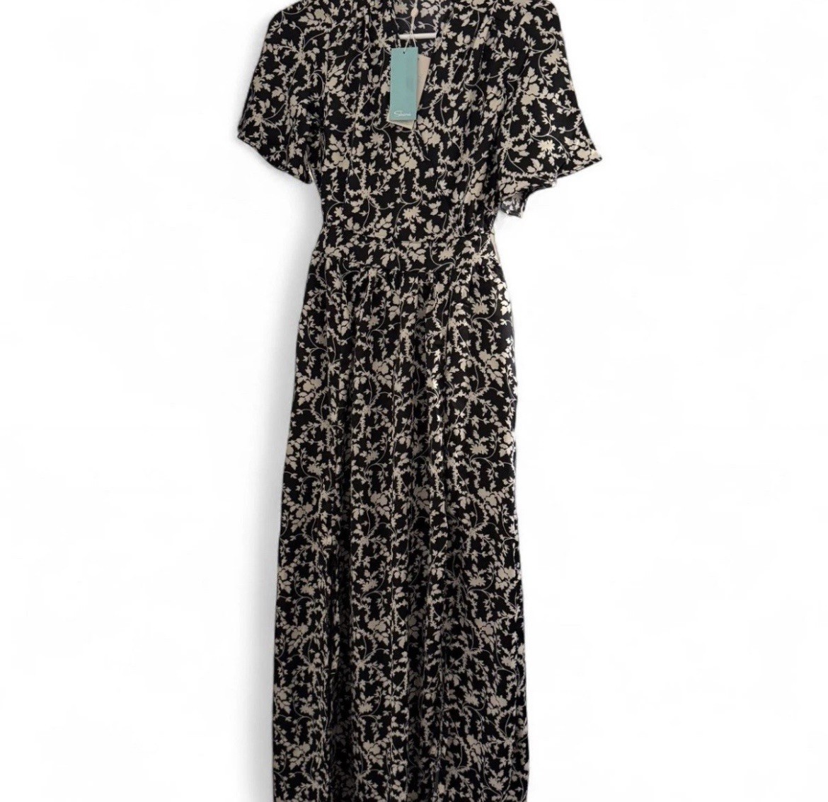 Shore Brand NWT Sz XS Original MSRP $225 Made In USA Black Floral Cottagecore