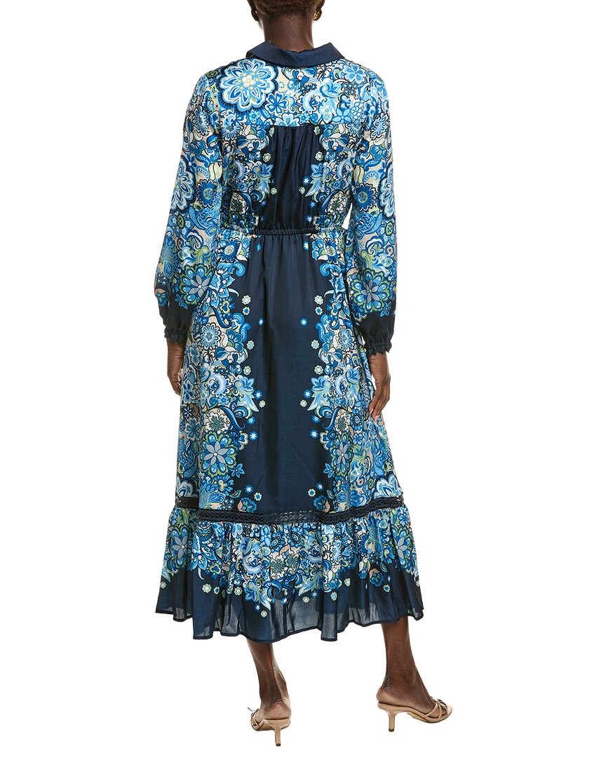T Tahari Garden Bloom Button Down Maxi Dress Women’s