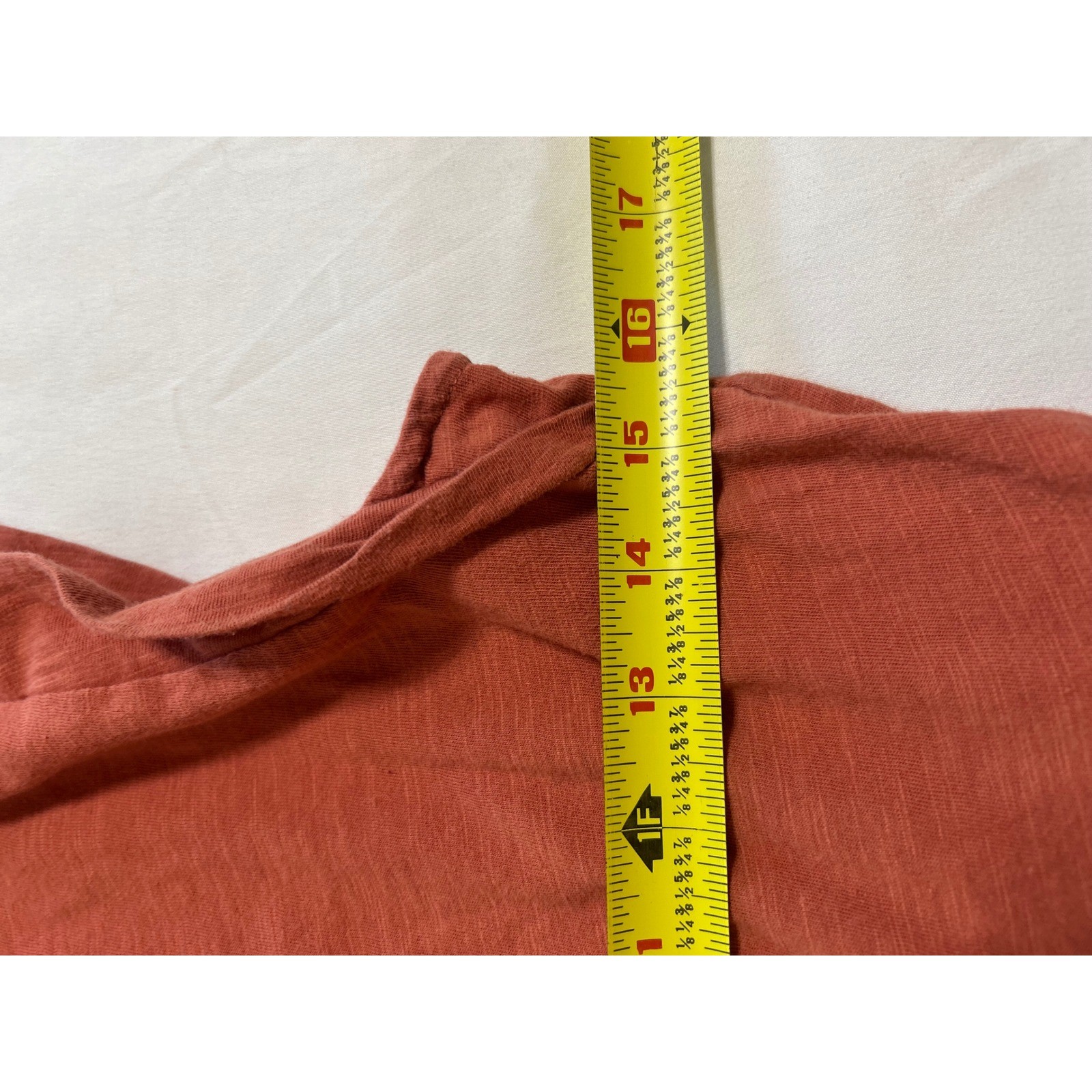 Dip Womens Sleeveless Cotton Slub Jersey Midi Dress Rust Terracotta Orange Small