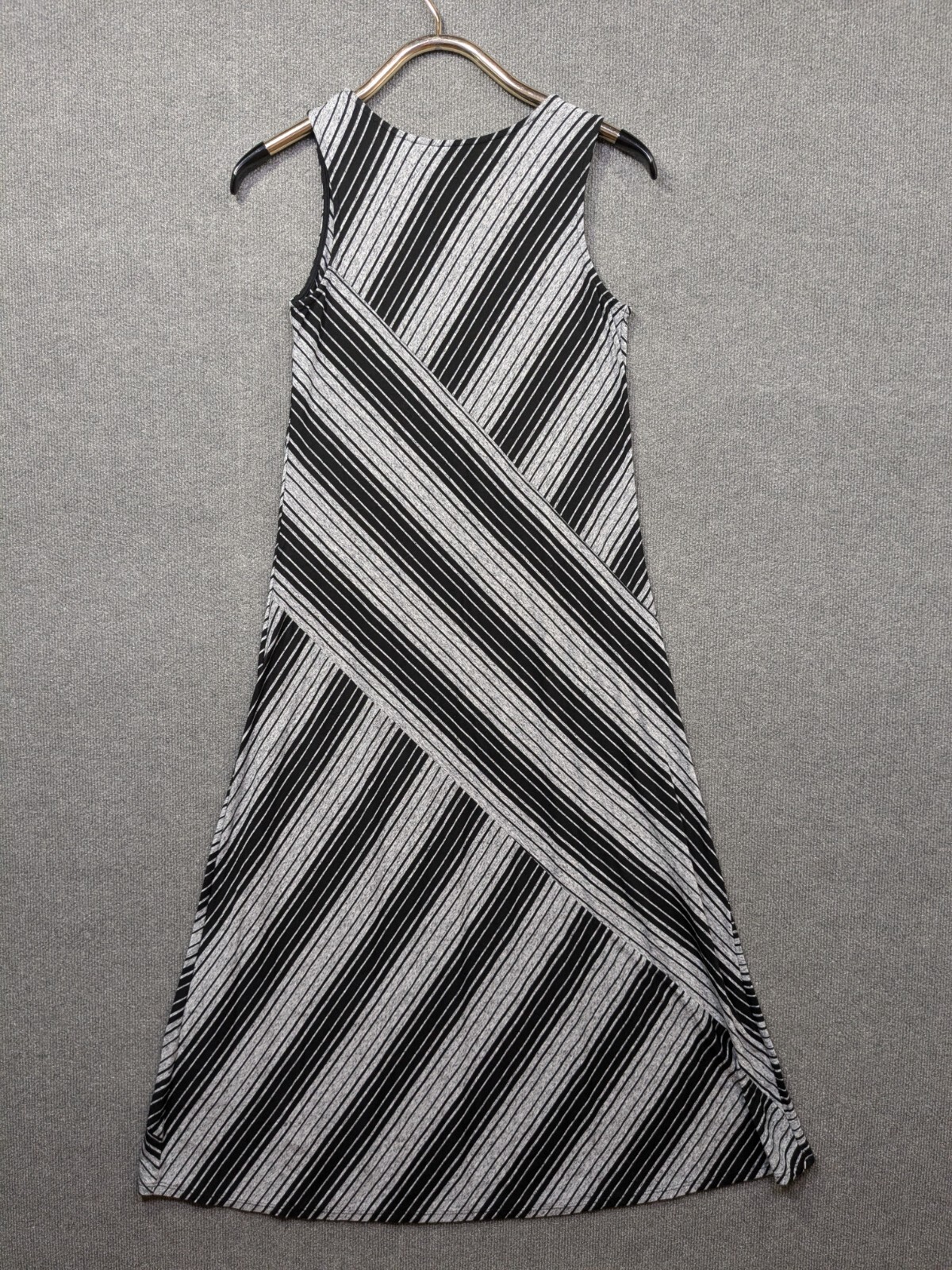 Chalet Et Ceci Maxi Dress Womens Small Stripe Bardot Black Gray Tank Bamboo