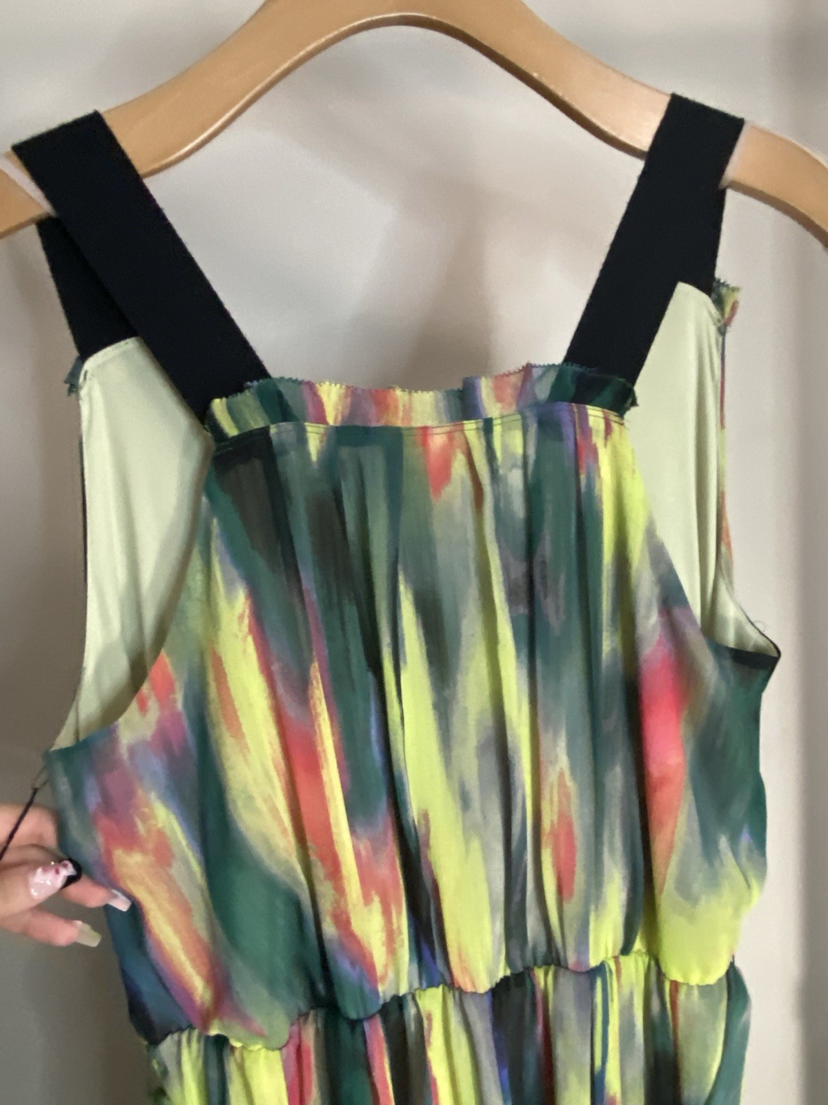 Bold contemporary dopamine dressing| wearable art midi dress