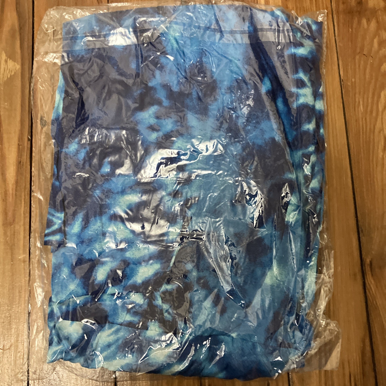 Suzanne Betro Womens Blue Tie-Dye Tie-Back Double Scoop Sleeveless Dress Size 4X