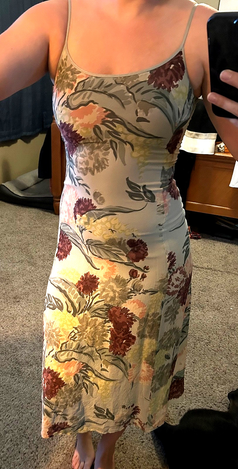 J Crew Dress – Womens Size 2 / Green, Floral Print 100% Silk Dress