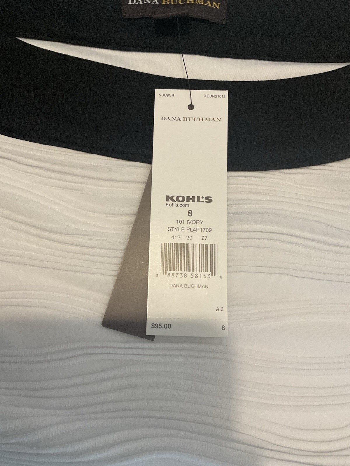 Dana Buchman Black And White Body Con Dress Size 8 Elegant NWT