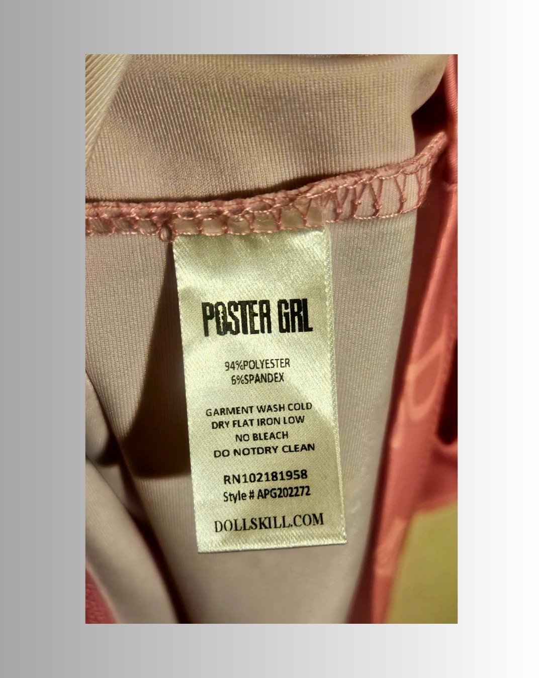 Poster Grl Pink Monogram Cut Out Mini Dress S Dolls Kill Bodycon Club Party