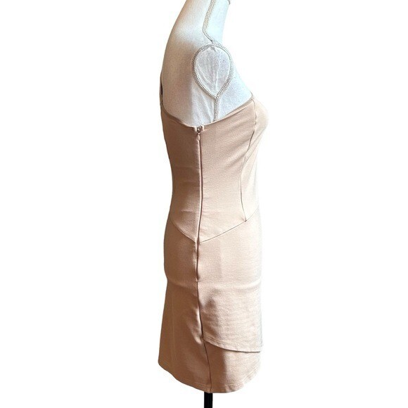 NBD Jackie Mini One Shoulder Cut Out Side Dress Revolve Woman Small Taupe Modern