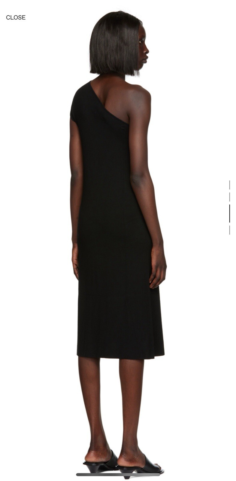 Filippa K Black One Shoulder Katia Midi Dress. XL $260