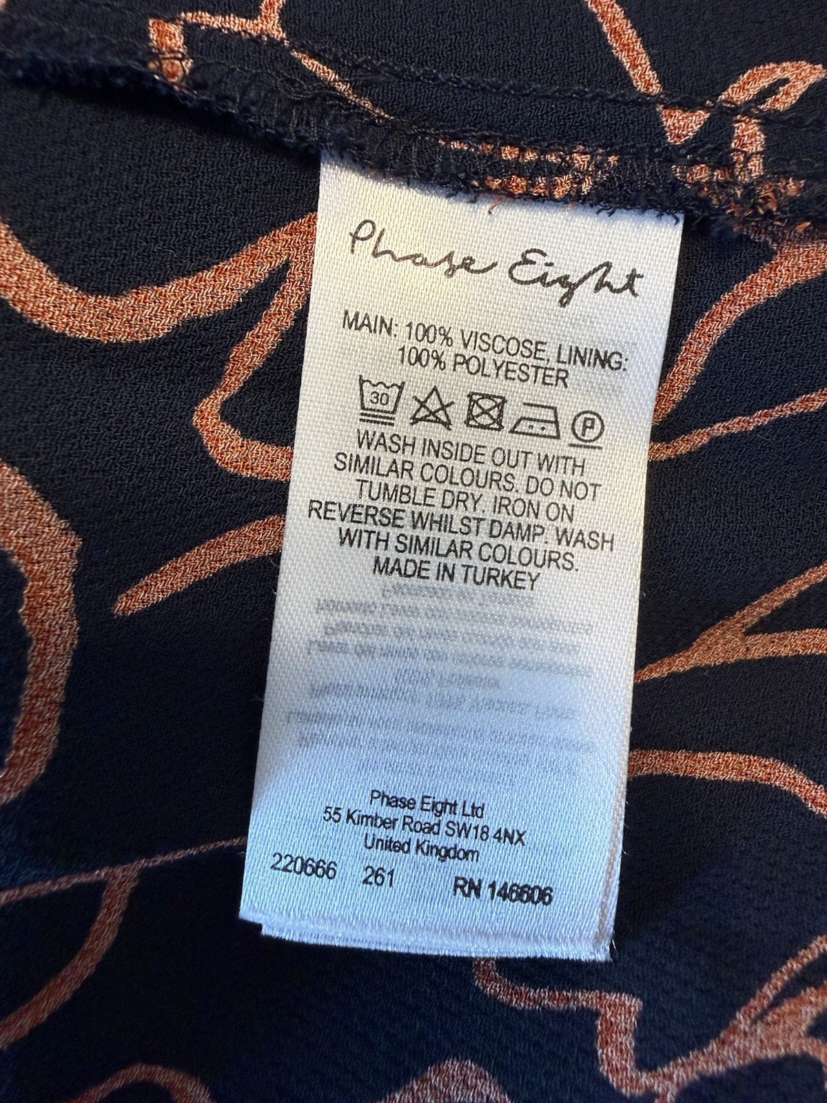 Phase Eight Cosmo Abstract Print Midi Dress – UK 12 Approx. US 8