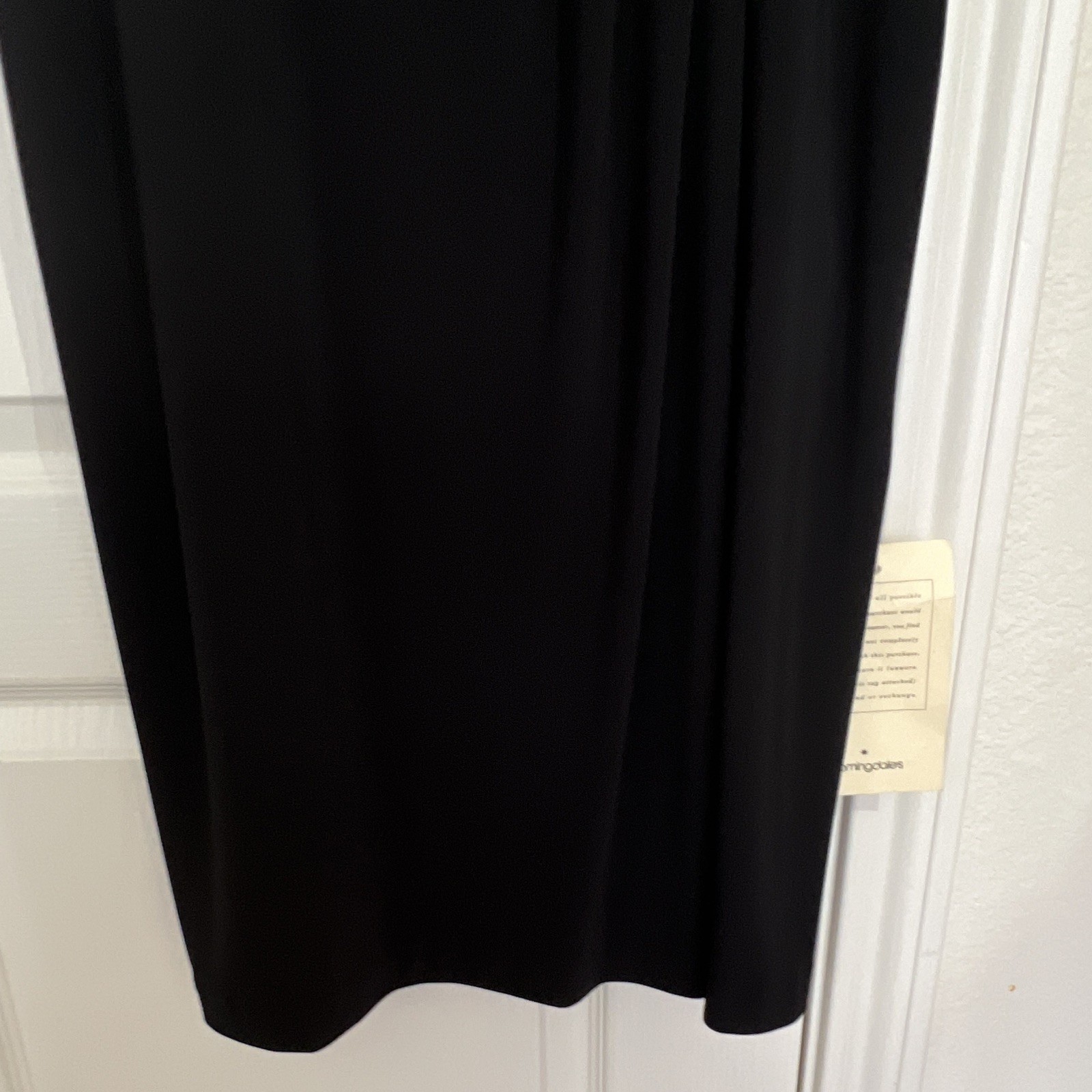 NWT Anne Klein Black Dress Size 12 Wrap Ruched Cap Sleeve Office Cocktail $148