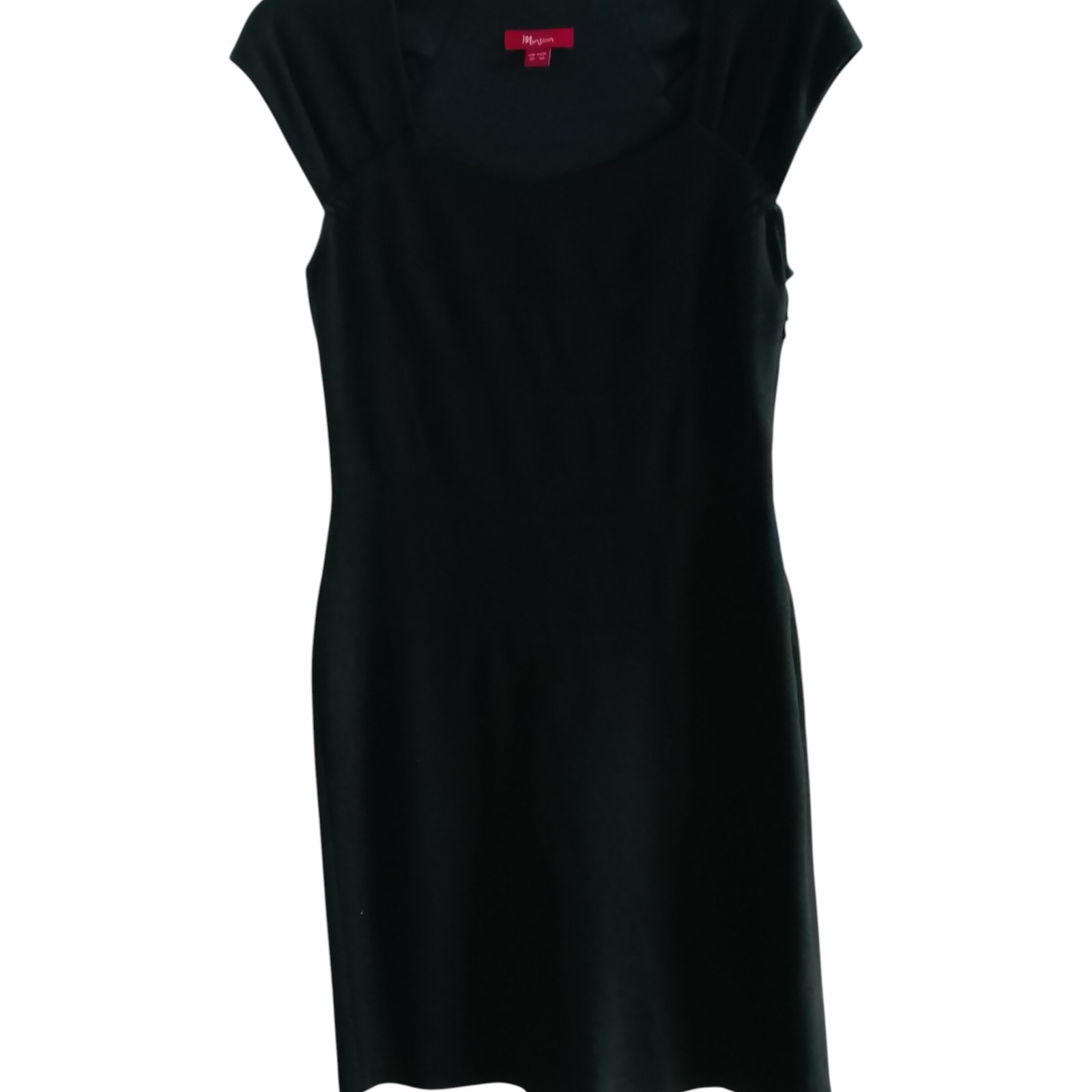 Monsoon Black Cap Sleeve Jersey Smart Casual Formal Work Pencil Dress Size 10