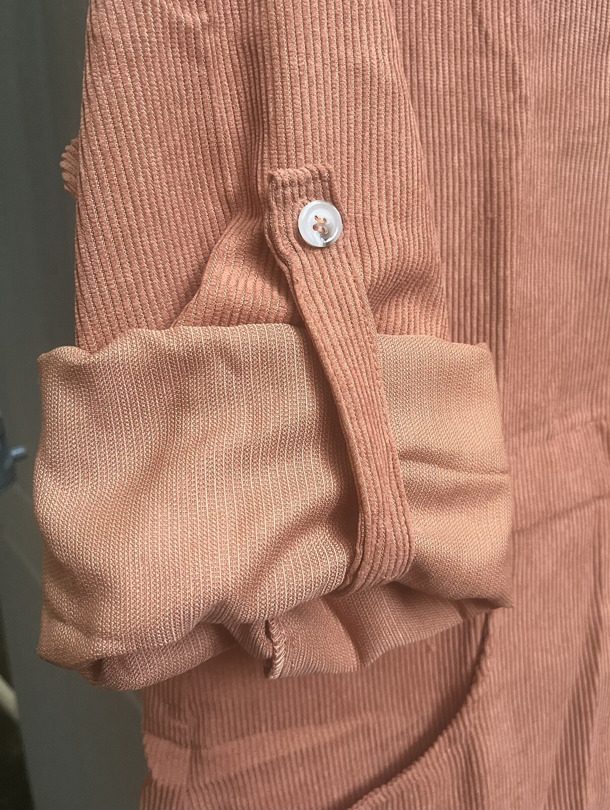 NWT Corduroy Oversized Long Shirt Shacket Womens S Rust Orange Grunge Y2K Gorp