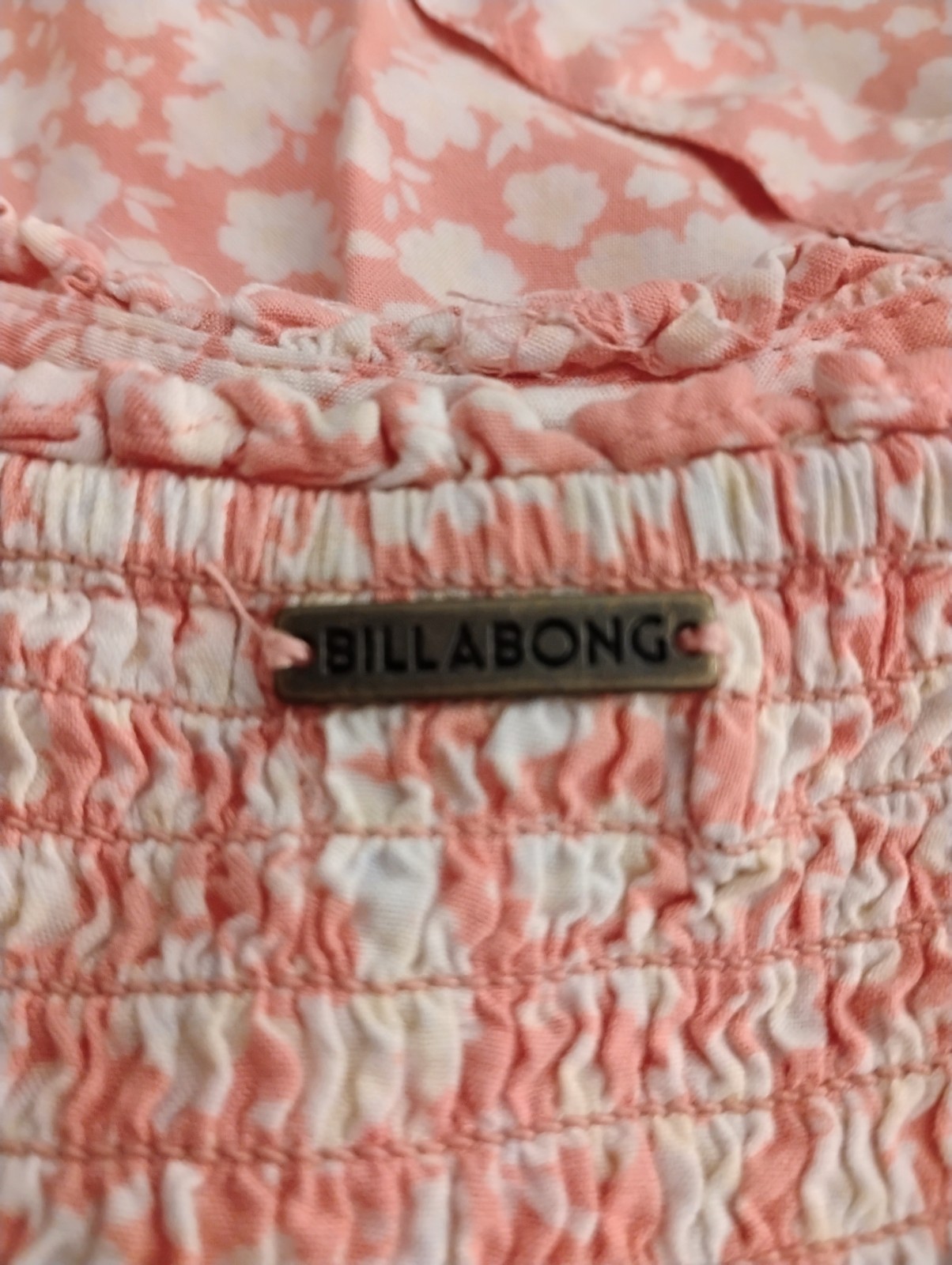 Billabong Pink Floral Tie-Strap Maxi Dress