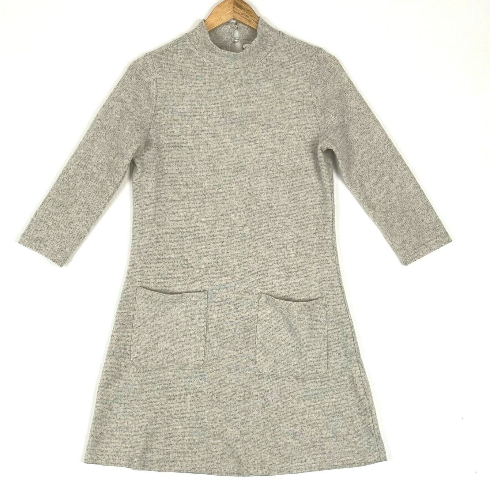 Moth Brand Women’s Light Gray Dress Size S 100% Cotton