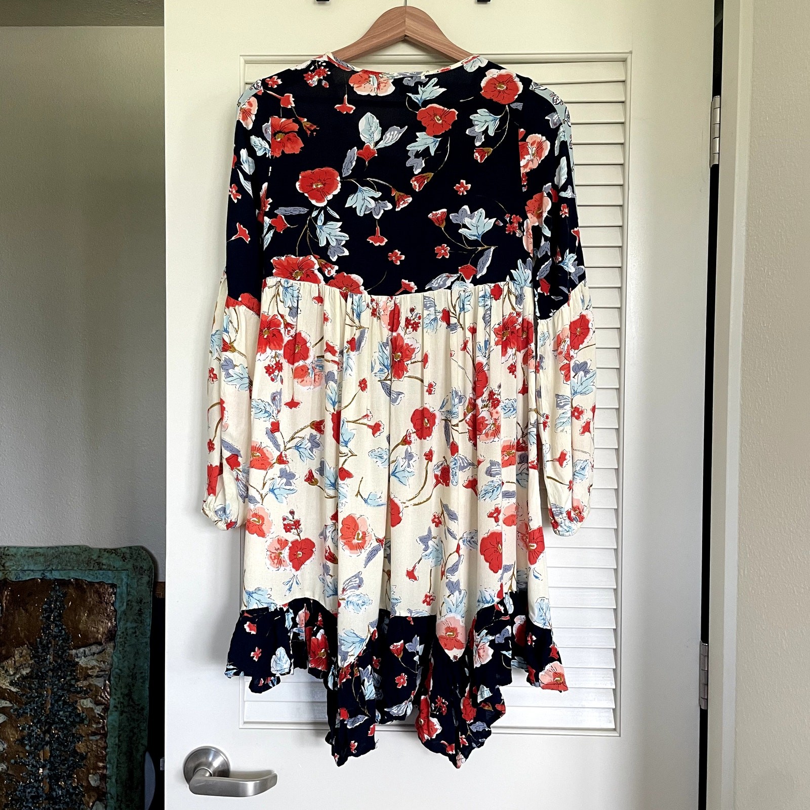 Patrons of Peace Patchwork Floral Babydoll Dress XS Americana Boho Summer 4th