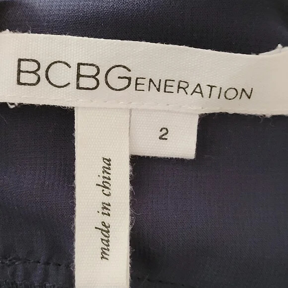 BCBGeneration One Shoulder Mini Dress Navy Blue Short
