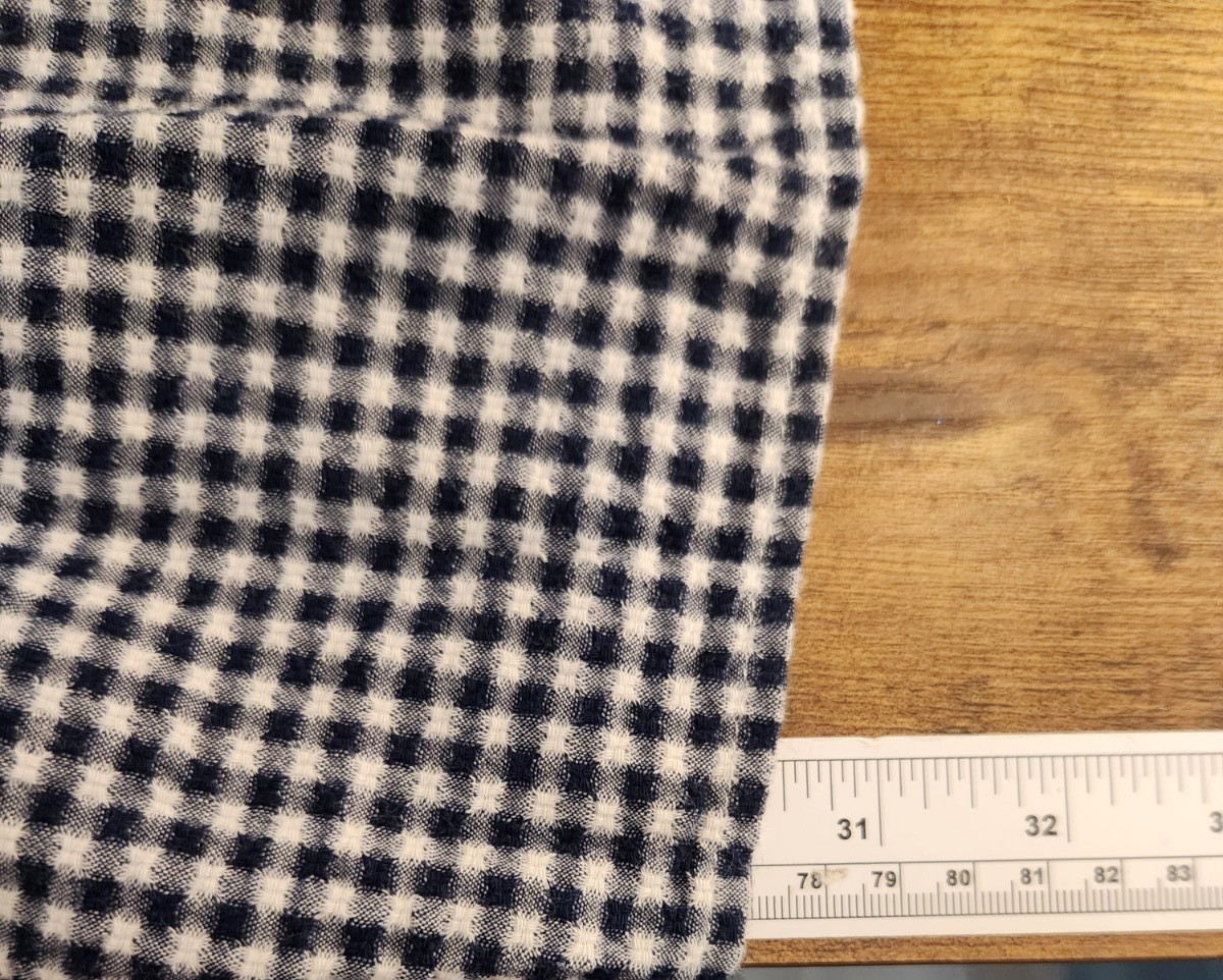 Madewell Gingham Tiered Mini Dress Blue White Cuff Sleeve Button Front XS