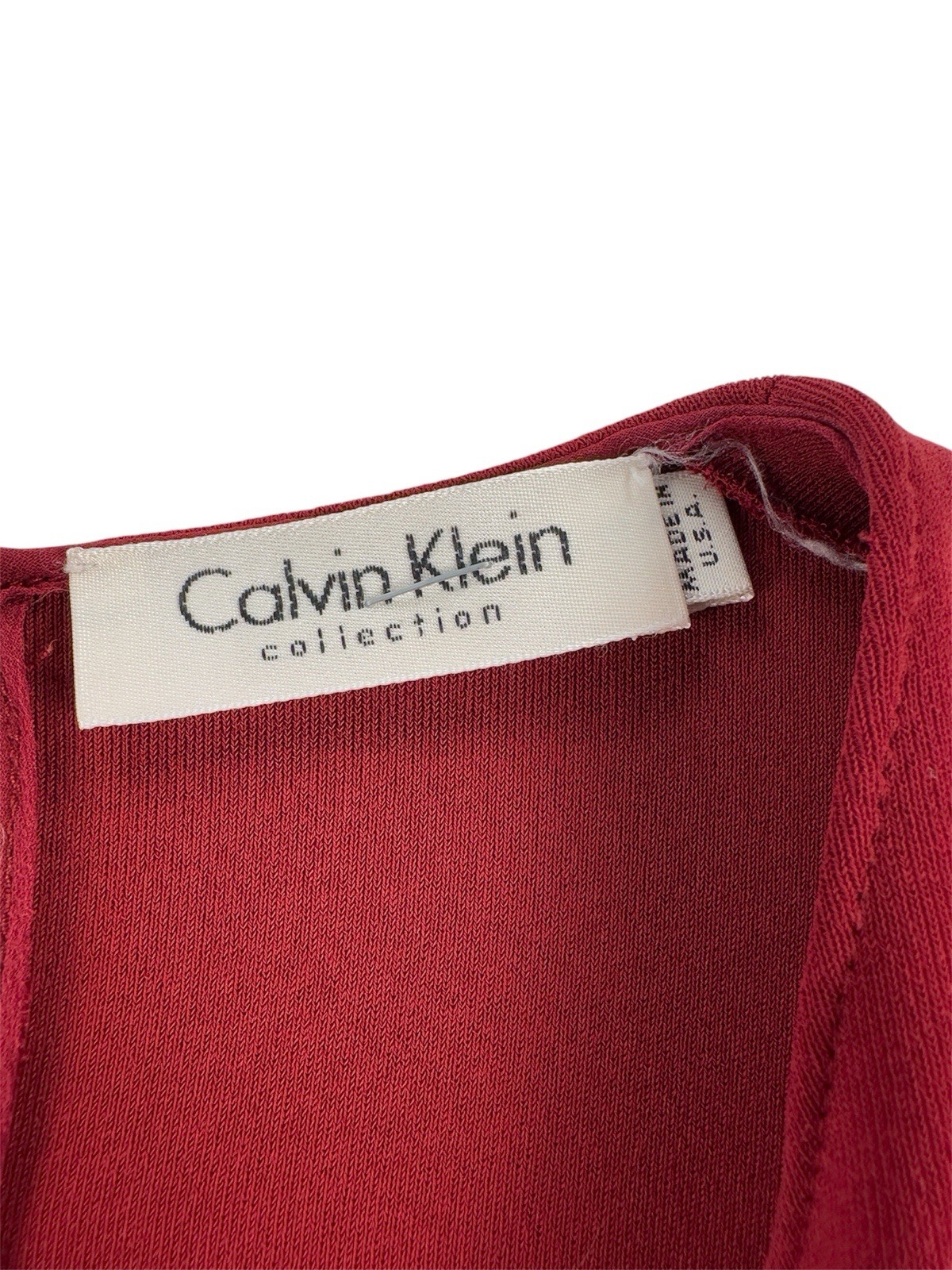 Calvin Klein Collection Fall 1997 Red Jersey Dress 2 Vintage