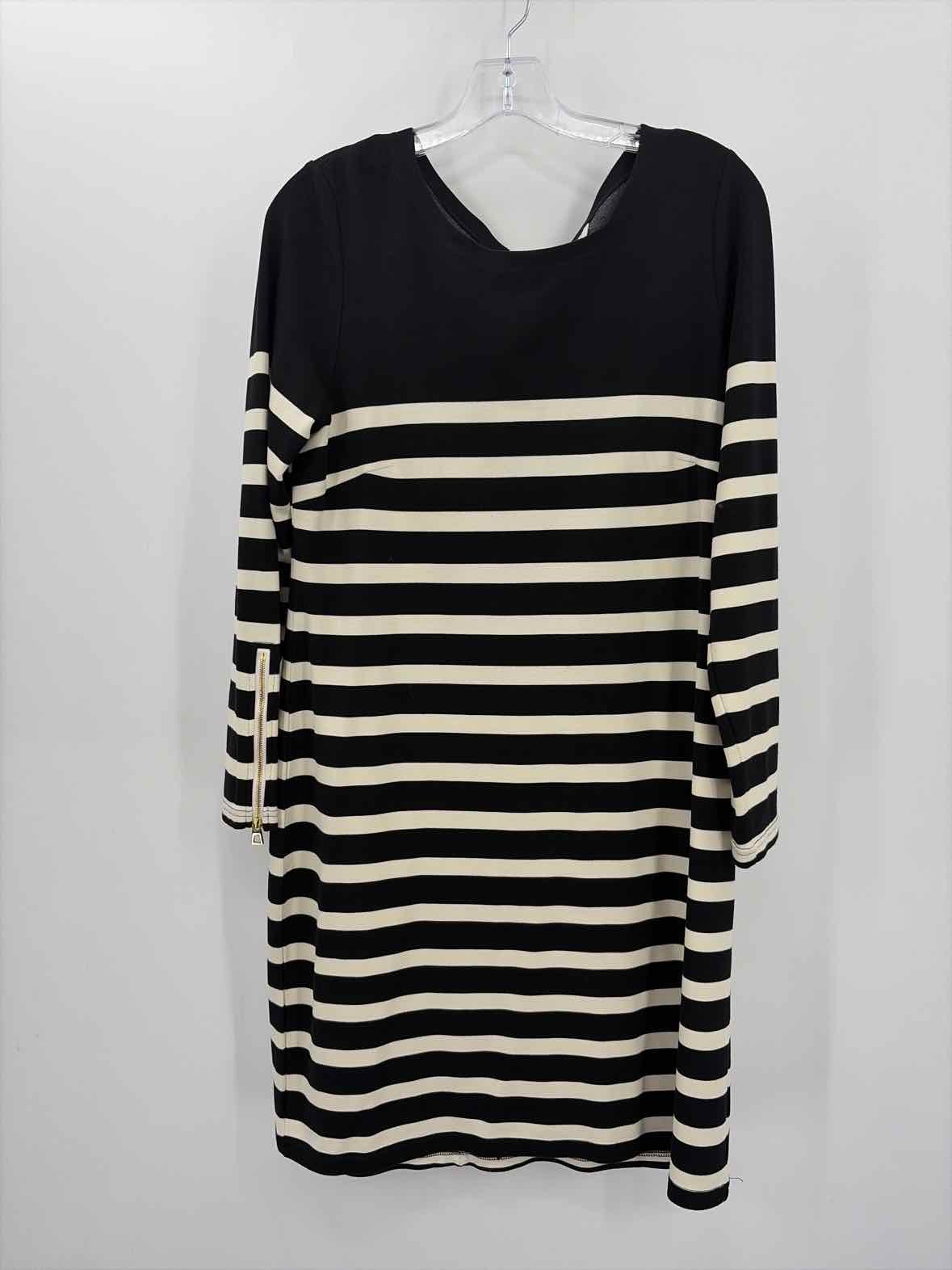 Pre-Owned Sail To Sable Black Size Large Knee Length Long Sleeve Dress