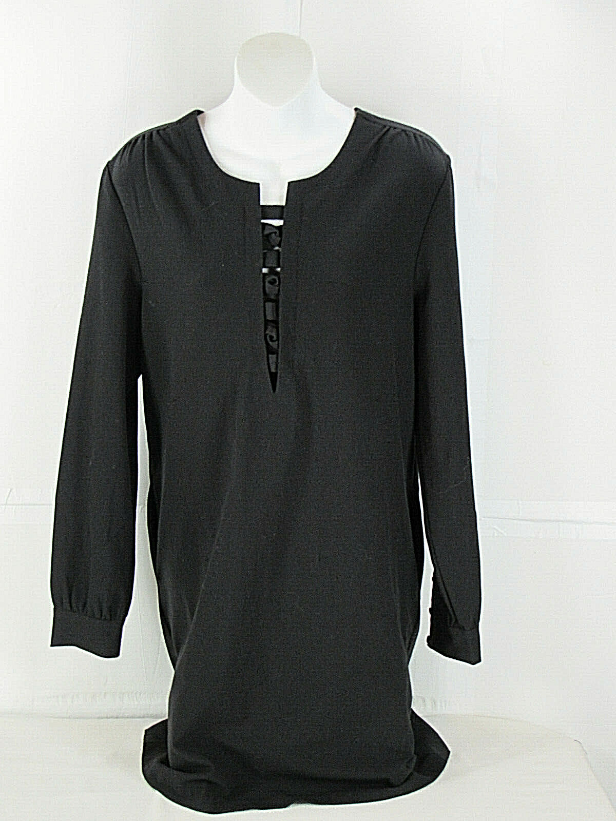 See U Soon Black Dress With Pockets M [ 38in Bust 36L ] Laced Neck