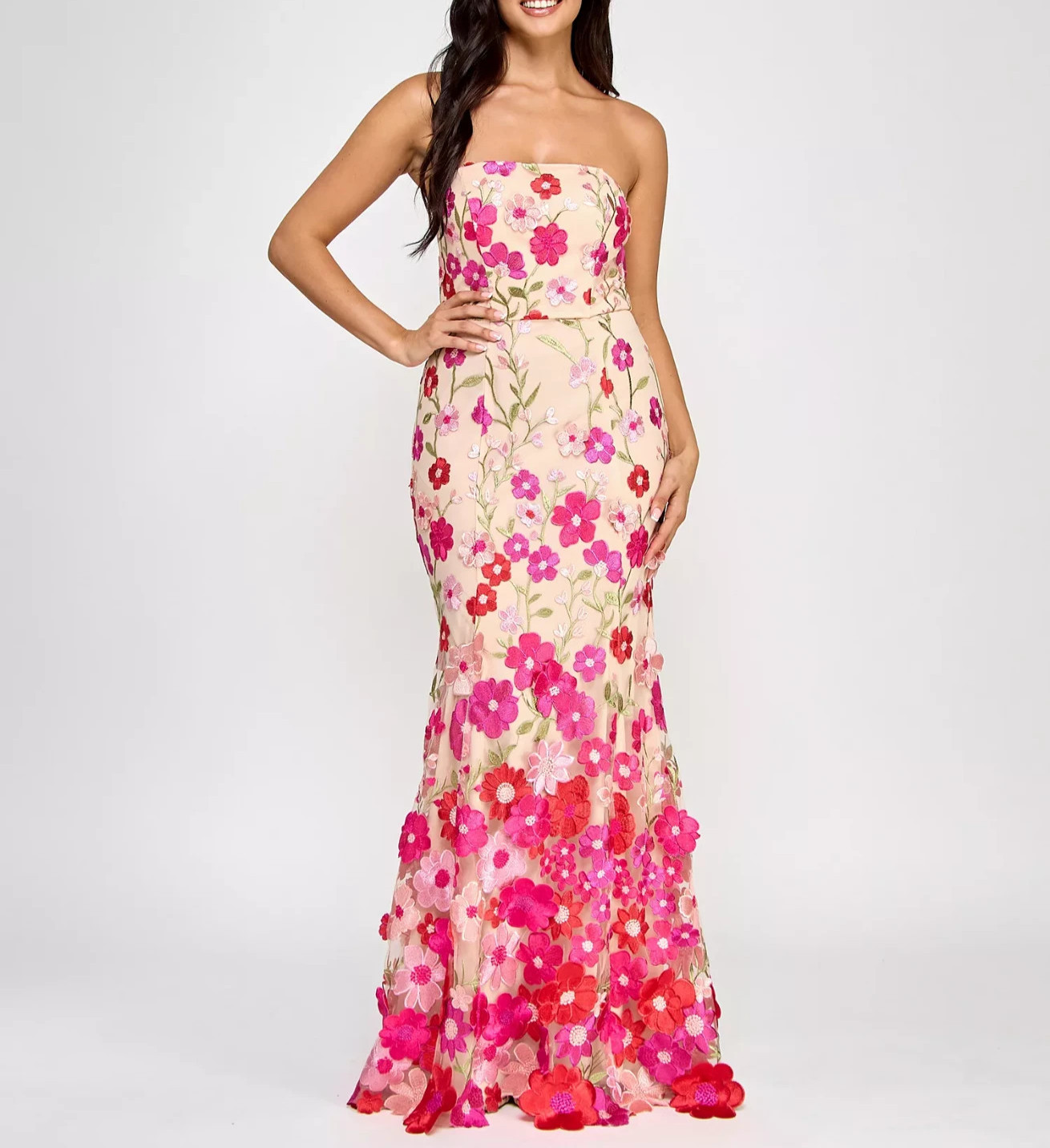Say Yes Juniors’ Embroidered 3D Floral Dress MSRP $219