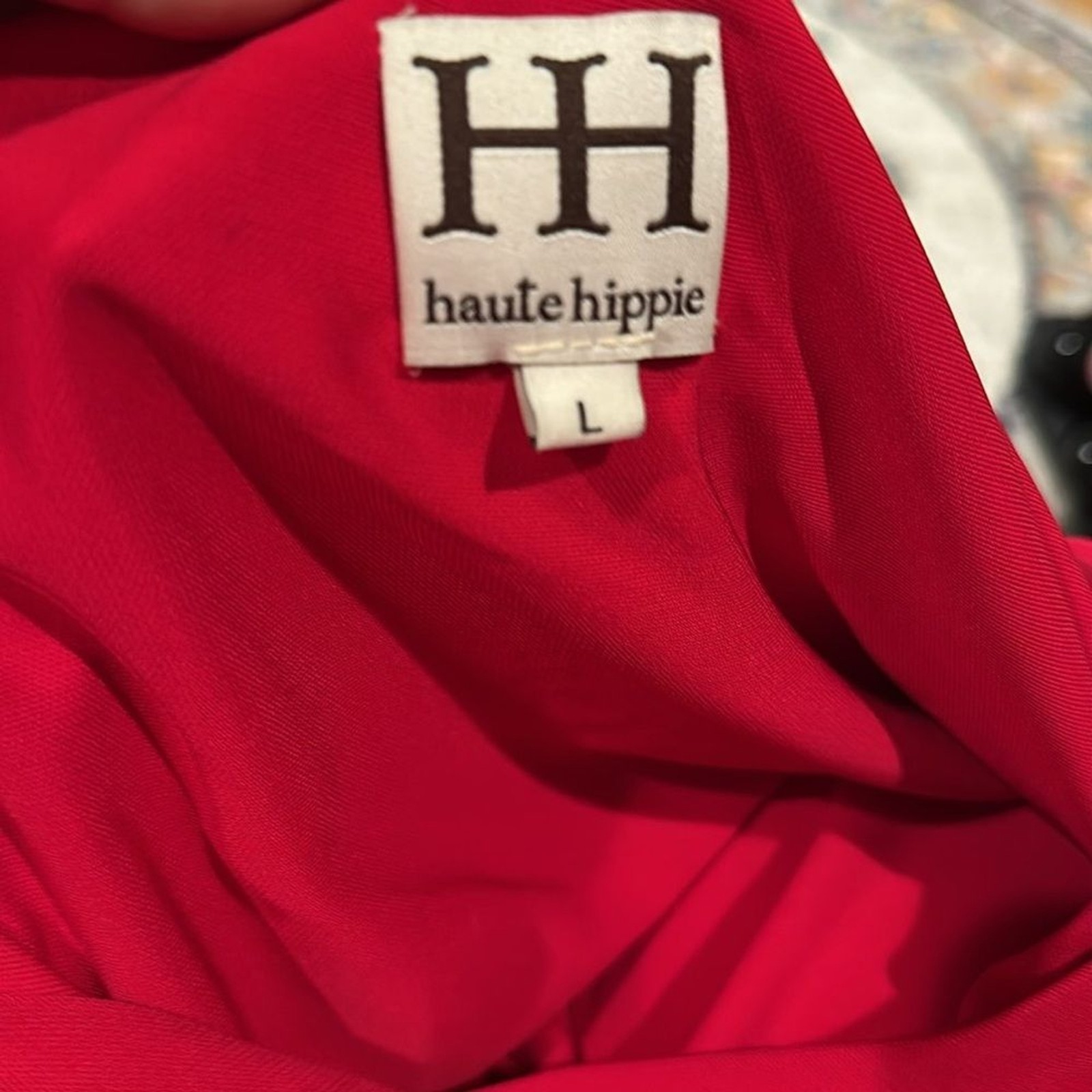 HAUTE HIPPIE ONE SHOULDER RED RUCHED TOMATO GIRL COCKTAIL DRESS L