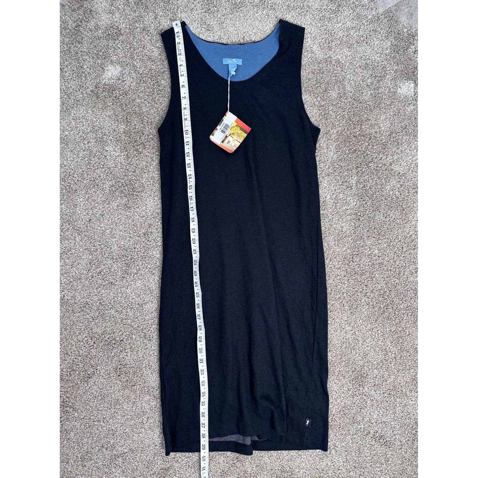 Horny Toad Womens Black Sleeveless V-Neck Midi Tank Dress NWT
