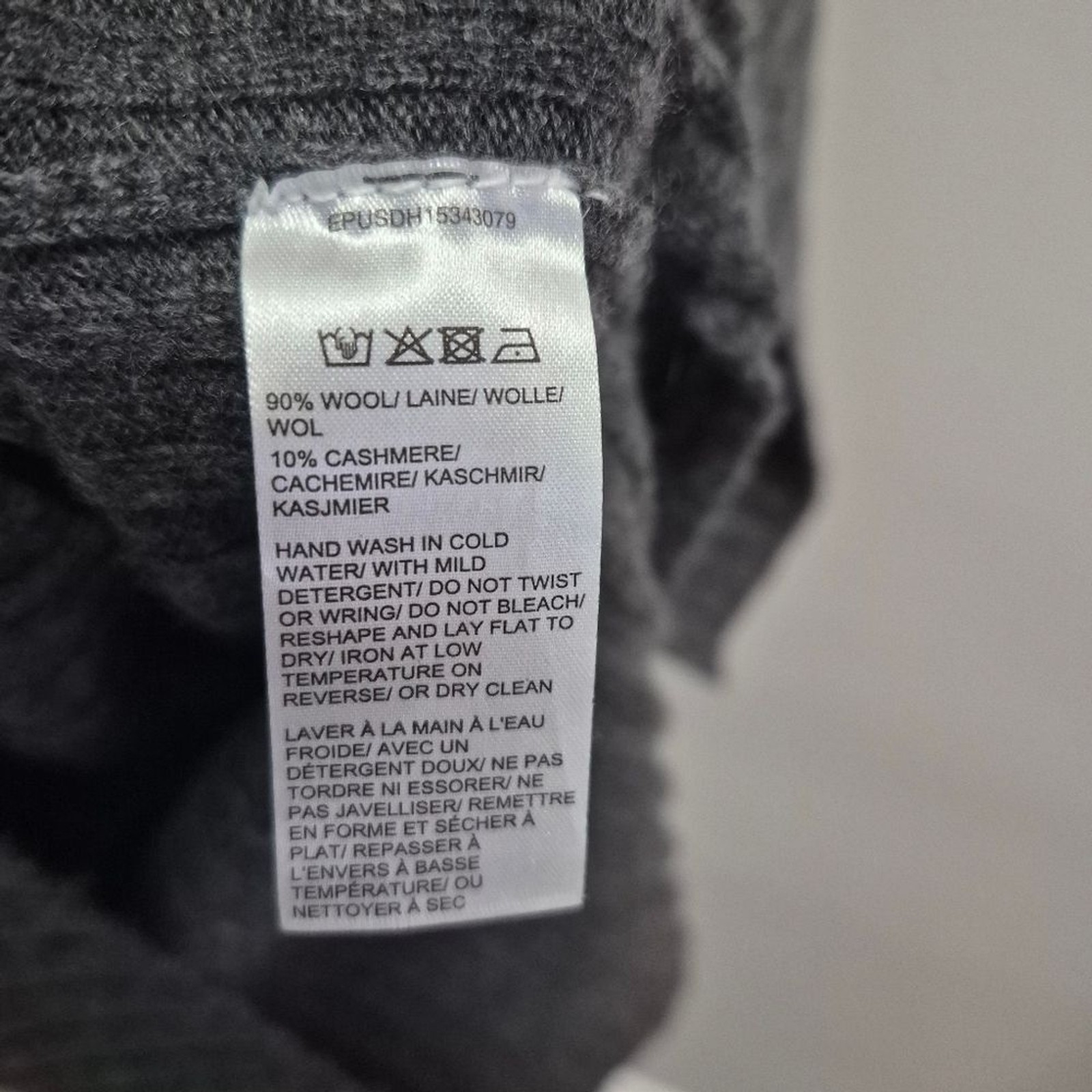 Saks Fifth Avenue Sleeveless Ribbed Wool Cashmere Blend Midi Dress Size Small
