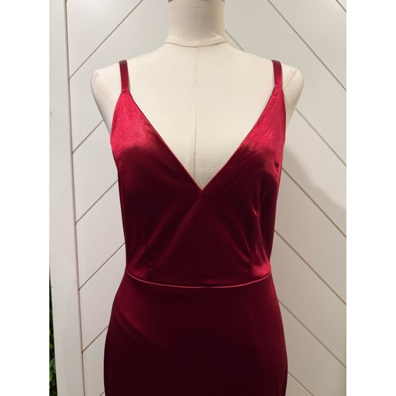 Melora Deep Red Satin Dress