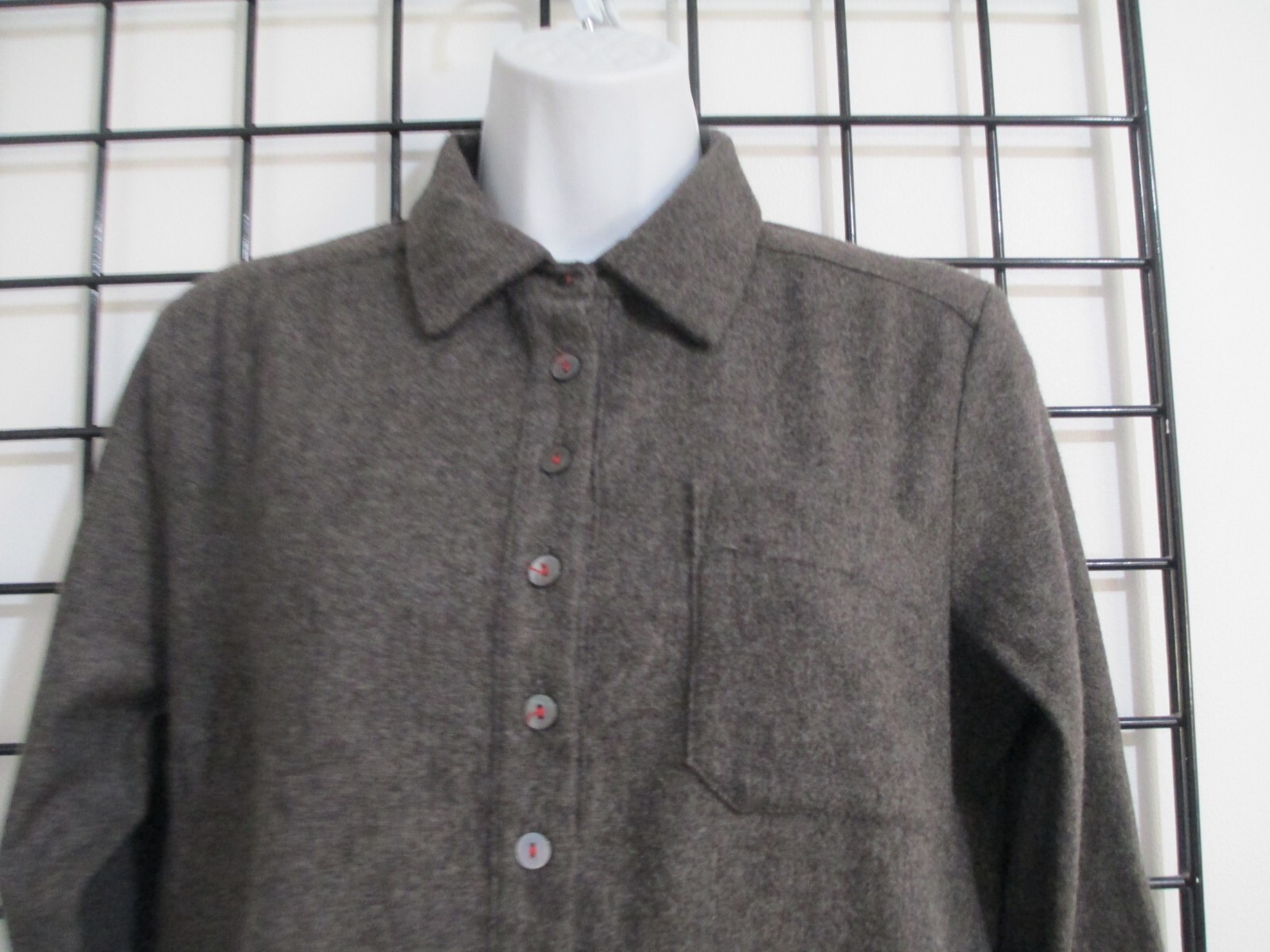 NUTHATCH /MAINE 🌸 SIZE P / 0 / 2 / 38″ BUST==BROWN /WOOL BLEND / SHIFT DRESS