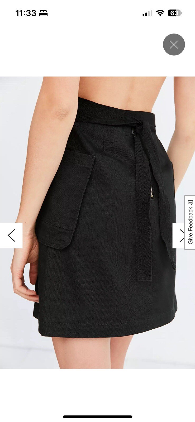 NWOT Dickies X UO Apron Mini Dress discontinue black size：Small