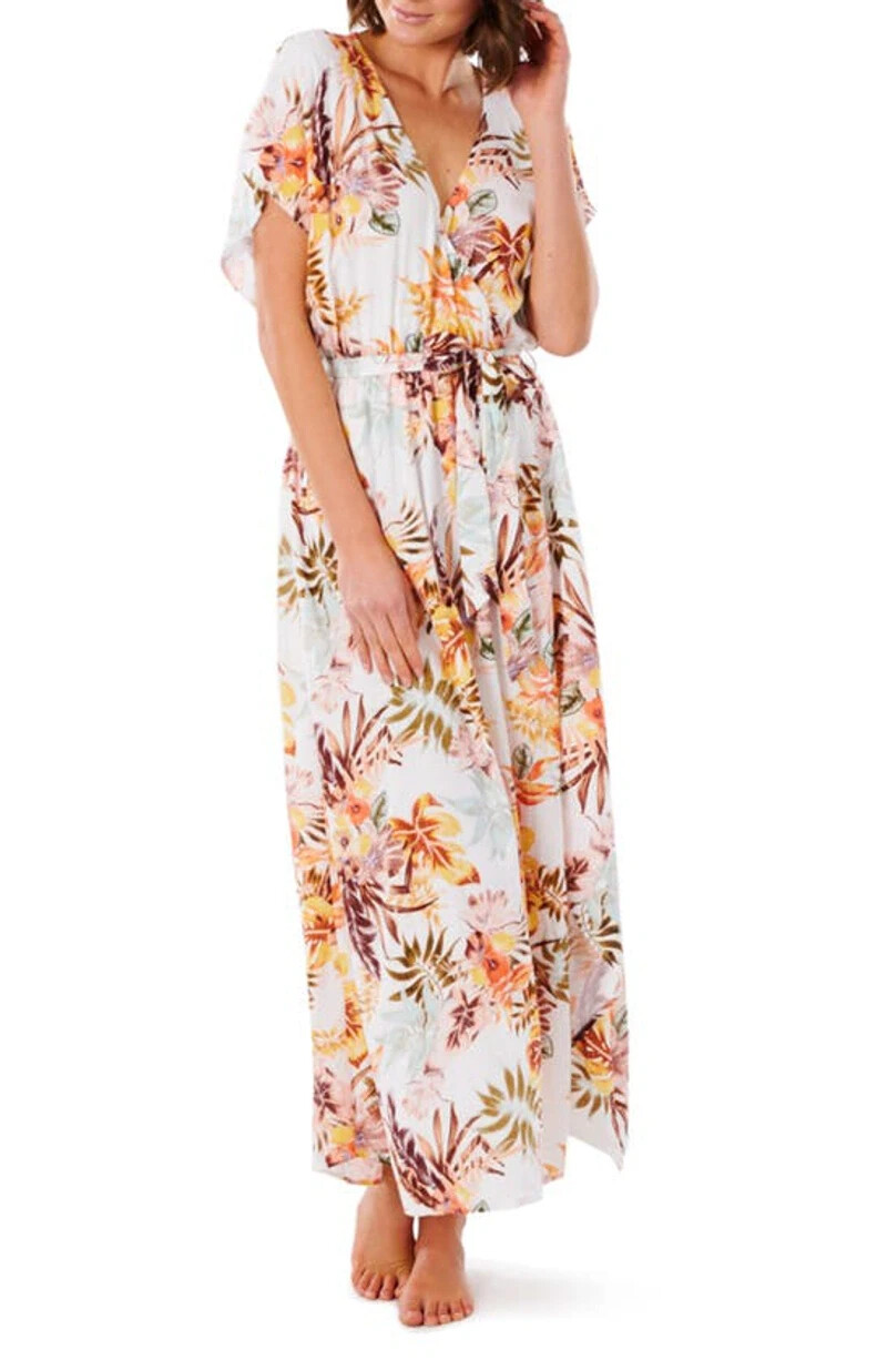 Rip Curl L28919 Womens Multi Tallows Floral Maxi Dress Size Small