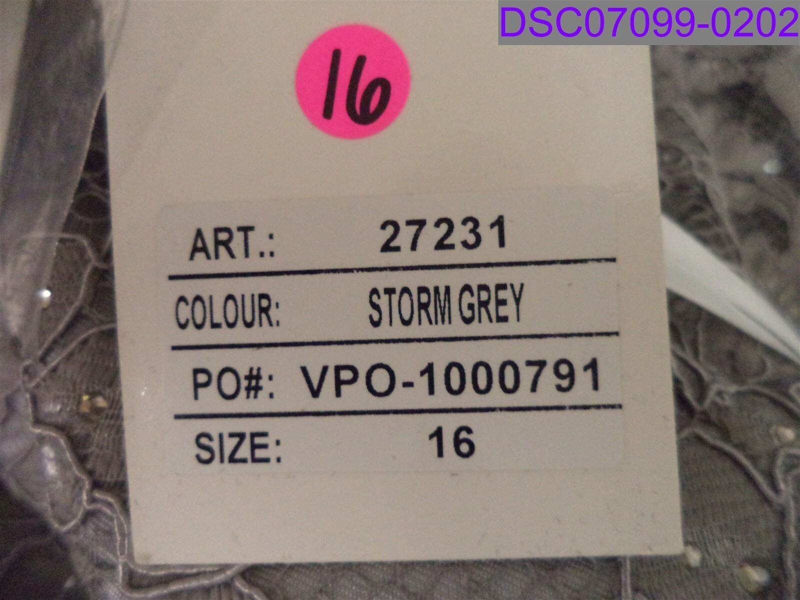 NWT Alyce Paris Bateau-Neck Evening Formal Dress Storm Grey Size 16 P/N 27231