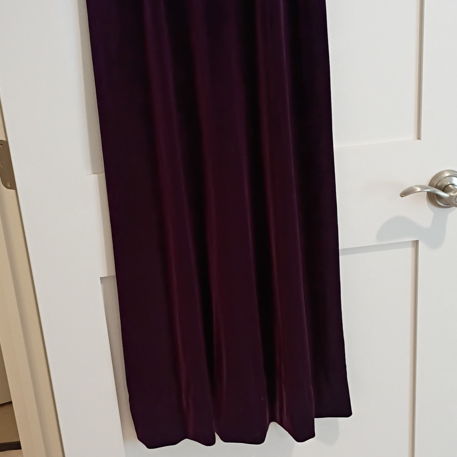 Papell Boutique Plum Polyester Maxi Dress Pleated Buckle Scoop Neck Zip 12