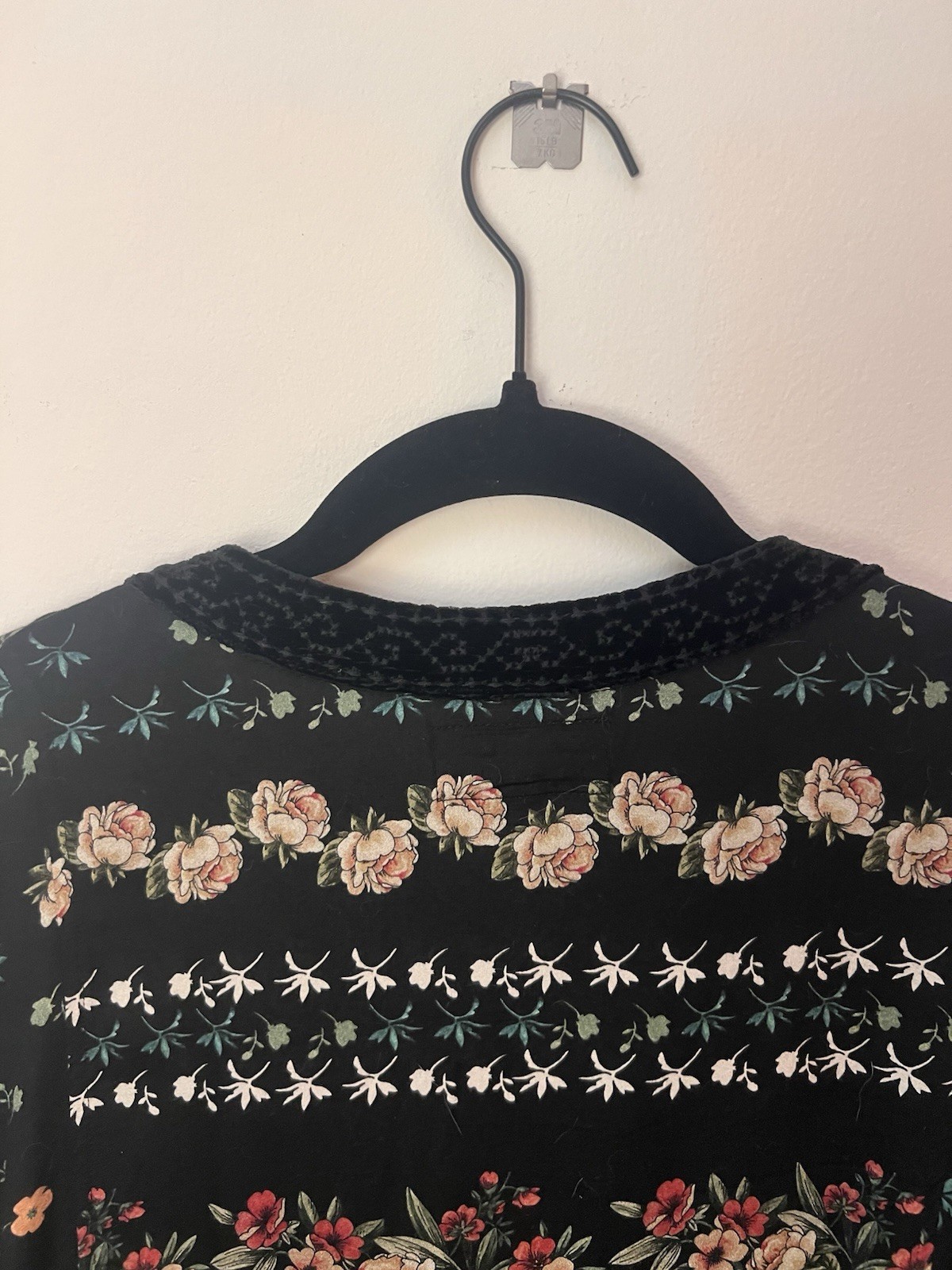 Johnny Was Workshop Prairie Mixed Floral Velvet Midi Dress