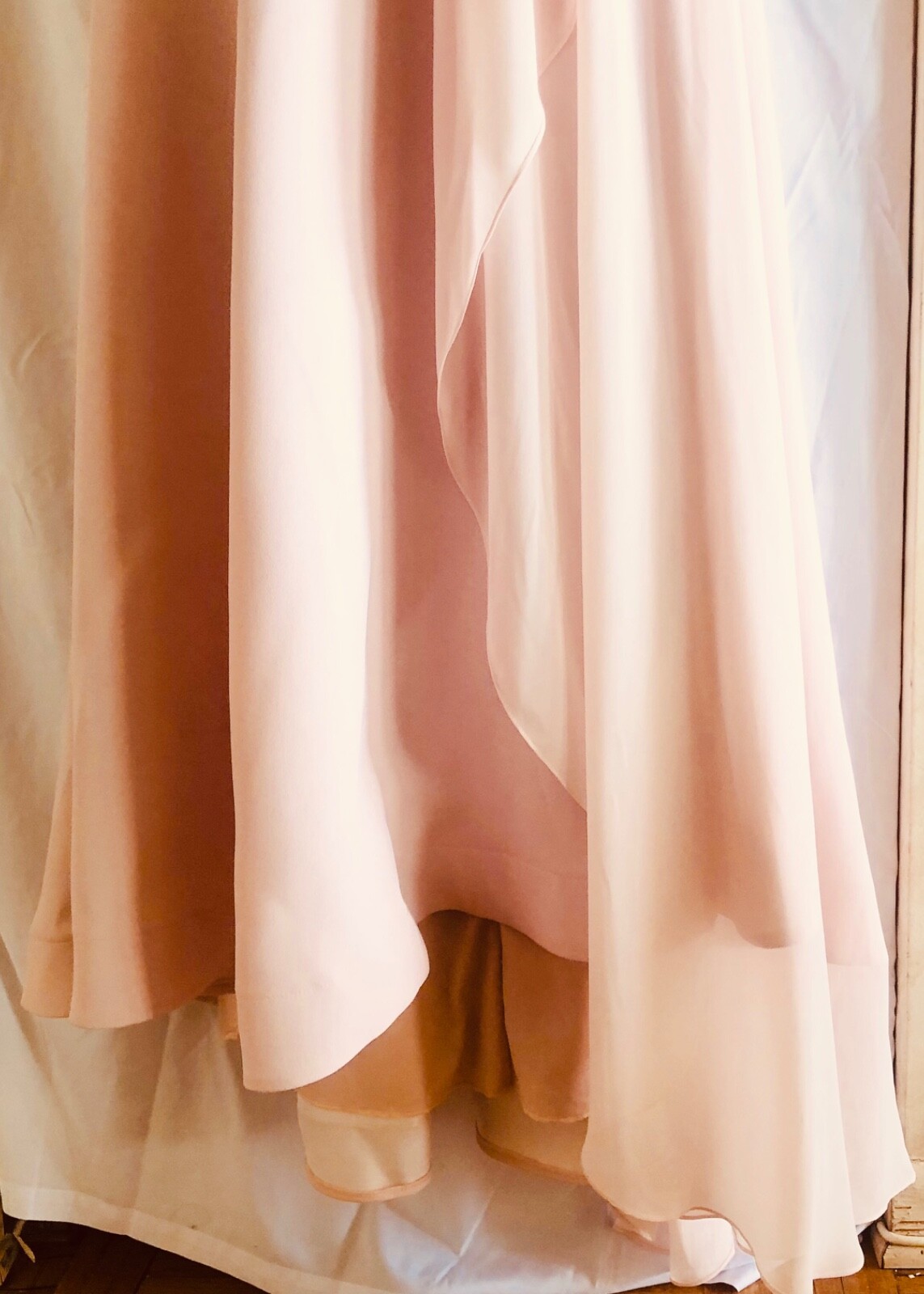 A-Line Gown Embellished Draped Contrast Layer /US6 IT42 S NWT