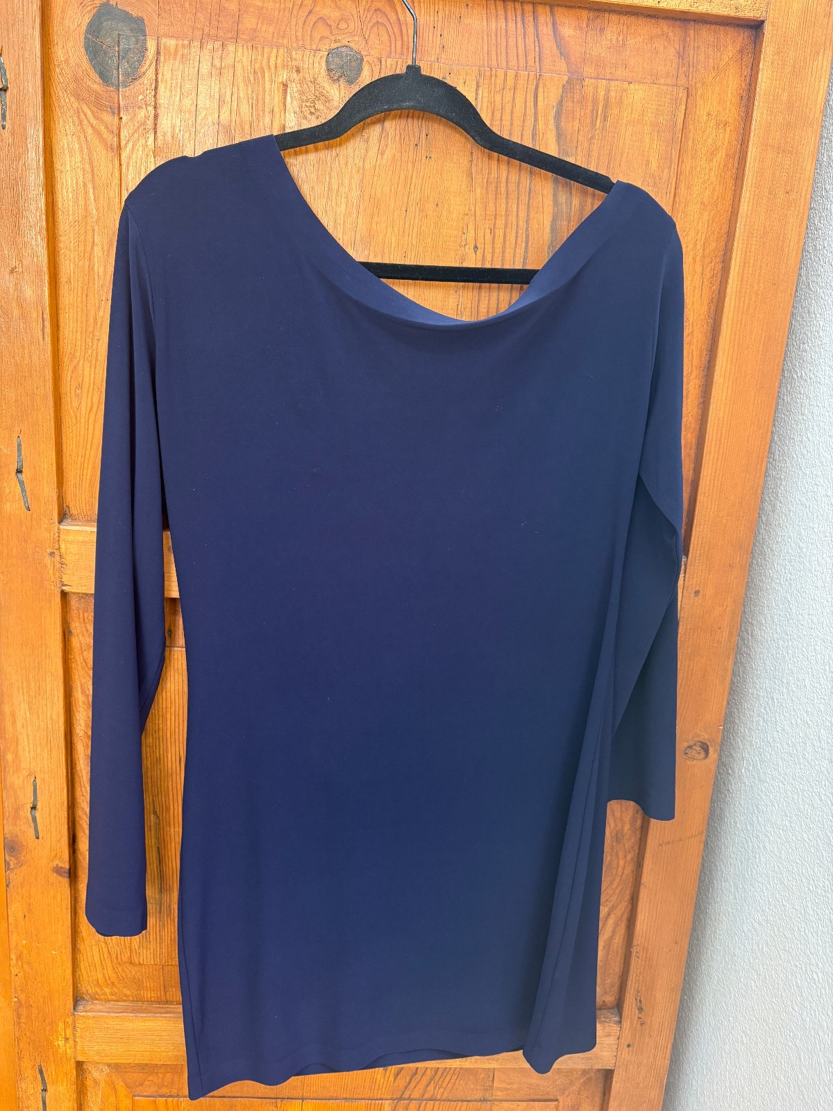 NORMA KAMALI One Shoulder Mini Dress True Navy Size L NWOT